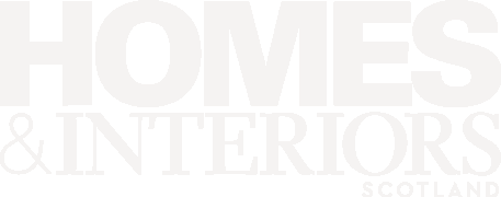 Logo with text 'HOMES & INTERIORS SCOTLAND' on a white background.