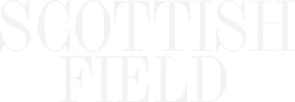 "Scottish Field" text logo in white font on a transparent background.