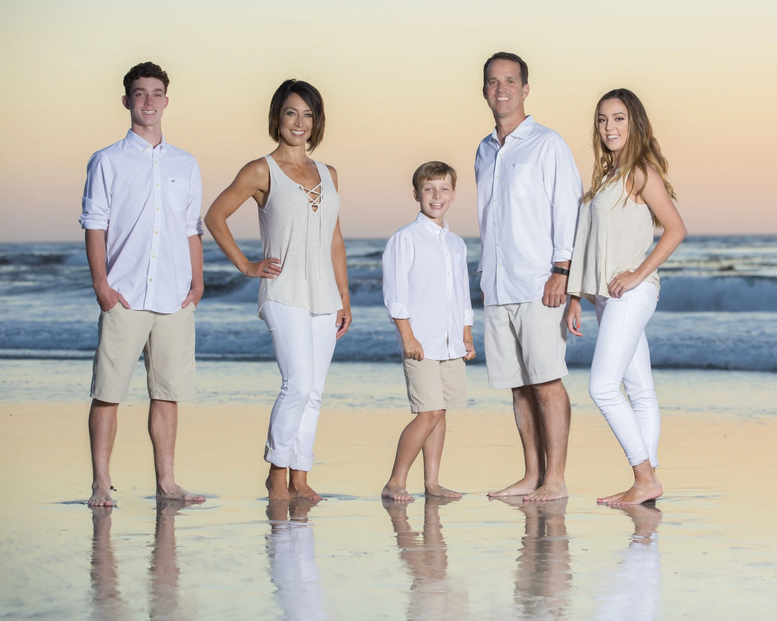 Amaral Family Session at Carmel Beach - I could highlight a half dozen family portraits of the Amaral Family. Their family session was in Carmel at sunset, They were styled nicely and are a very athletic, good looking family who are very comfortable