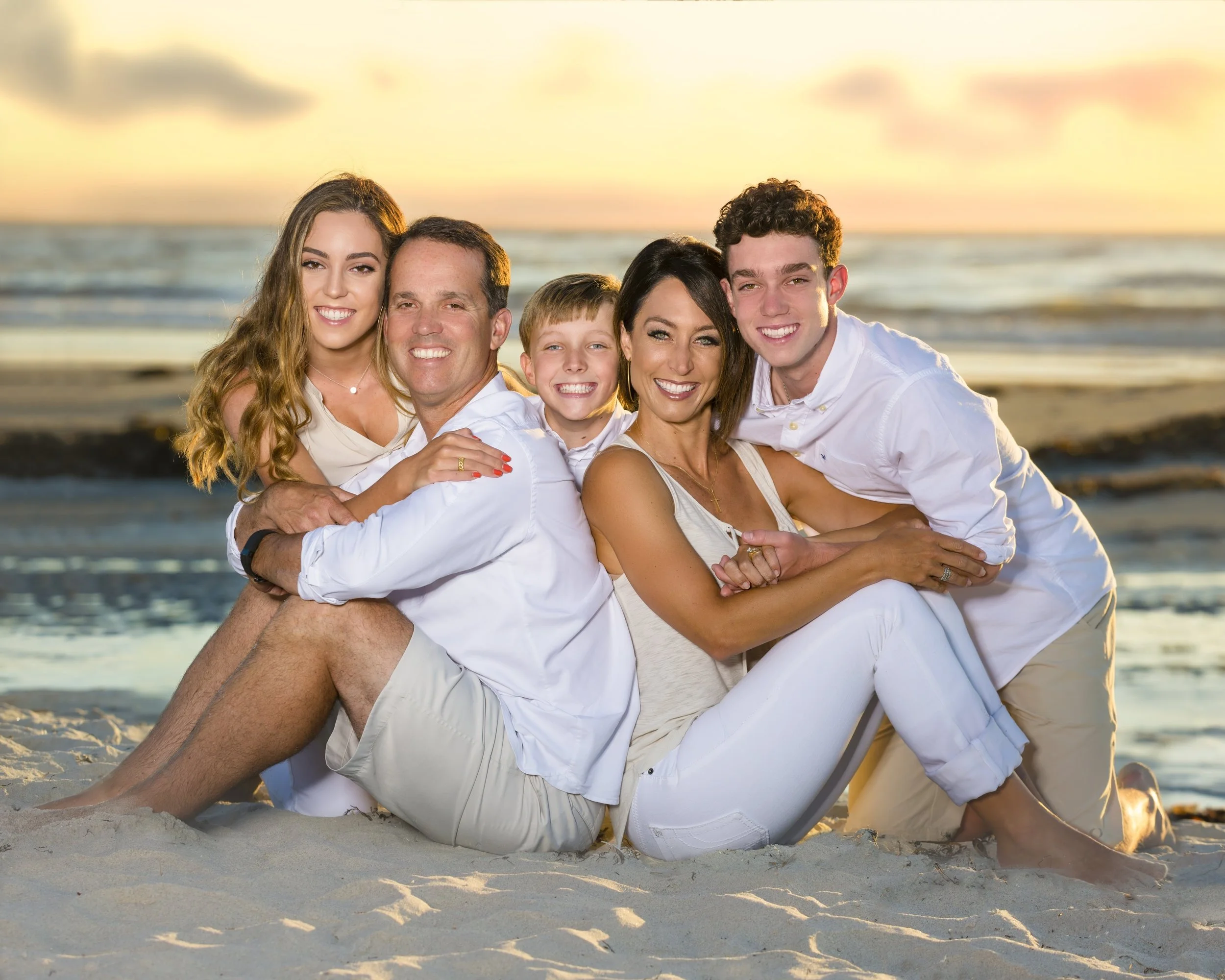The Amaral family on Carmel Beach -m he Amaral Family of Salinas has set the record for most photogenic, authentically kind and fun, most athletic, well styled family who great photographs. (I know that sentence doesn’t really work, but by copy edit