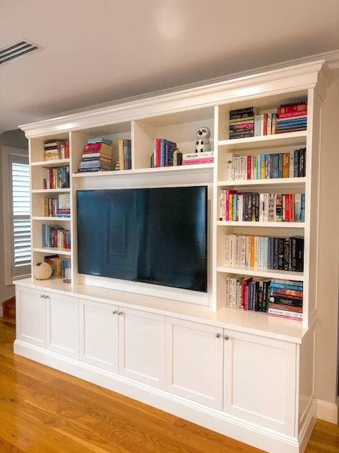 Styled bookcase by The Calming Zone professional organiser in Brisbane