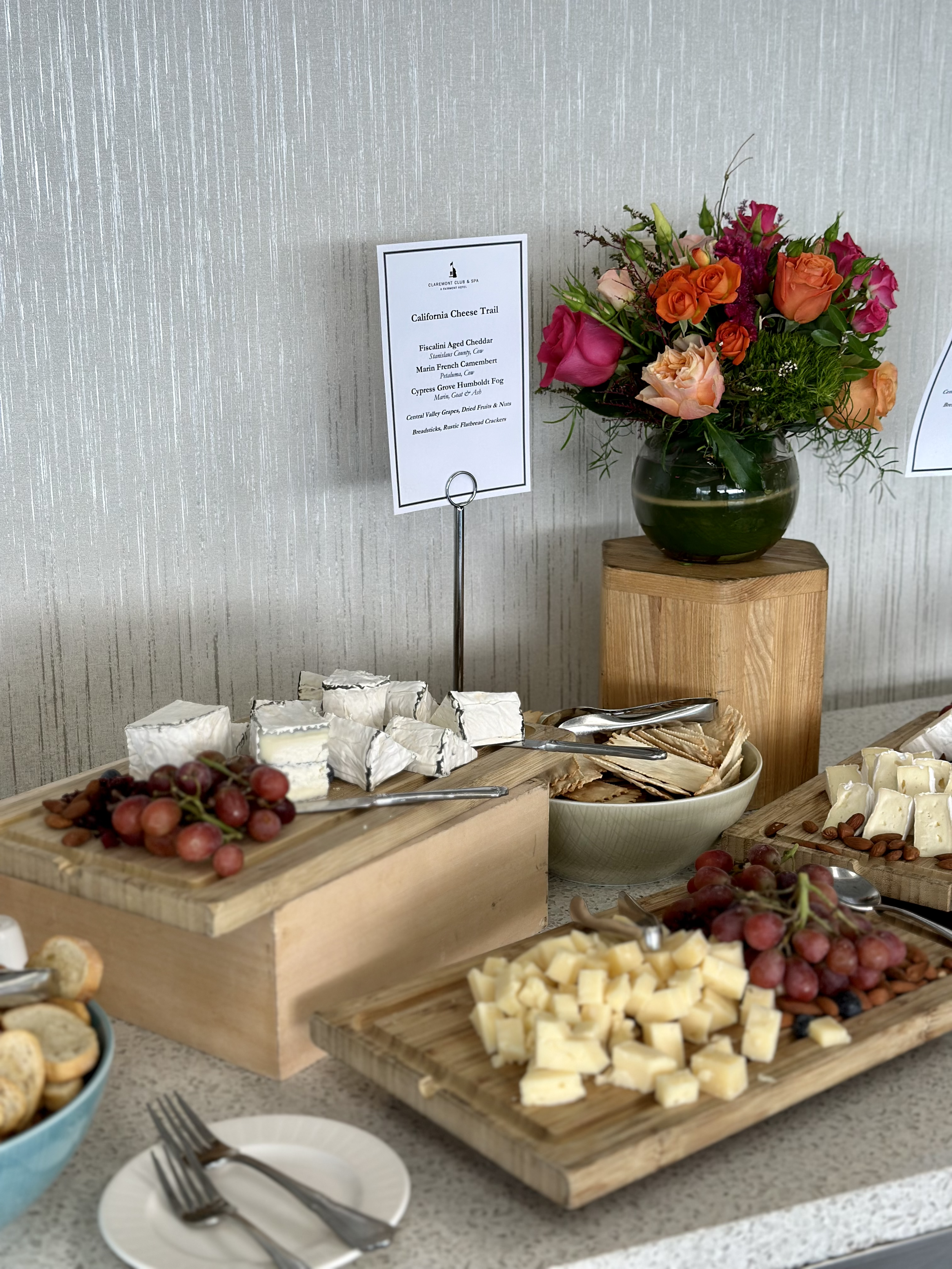 Claremont hotel berkeley celebration of life with cheese appetizer