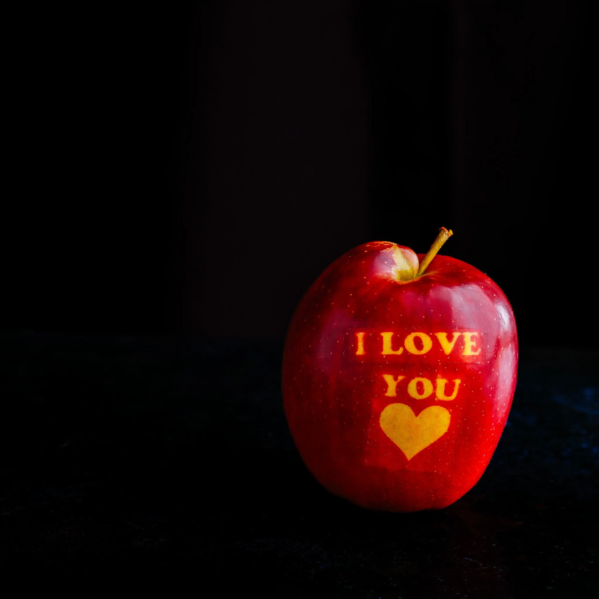 I Love You apple photographed for UK brand Fine & Wild 