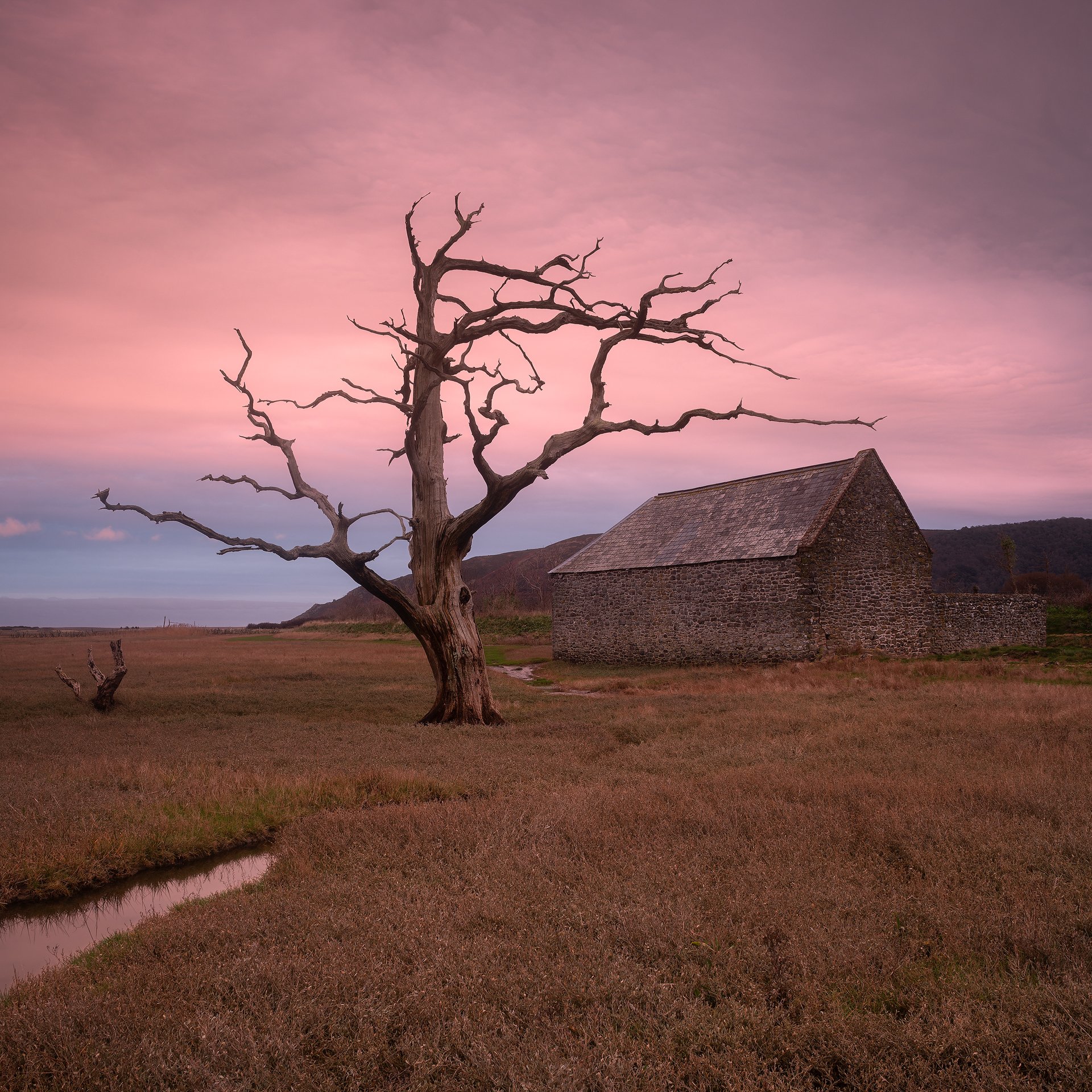 Sunset on Porlock Salt Marsh 2