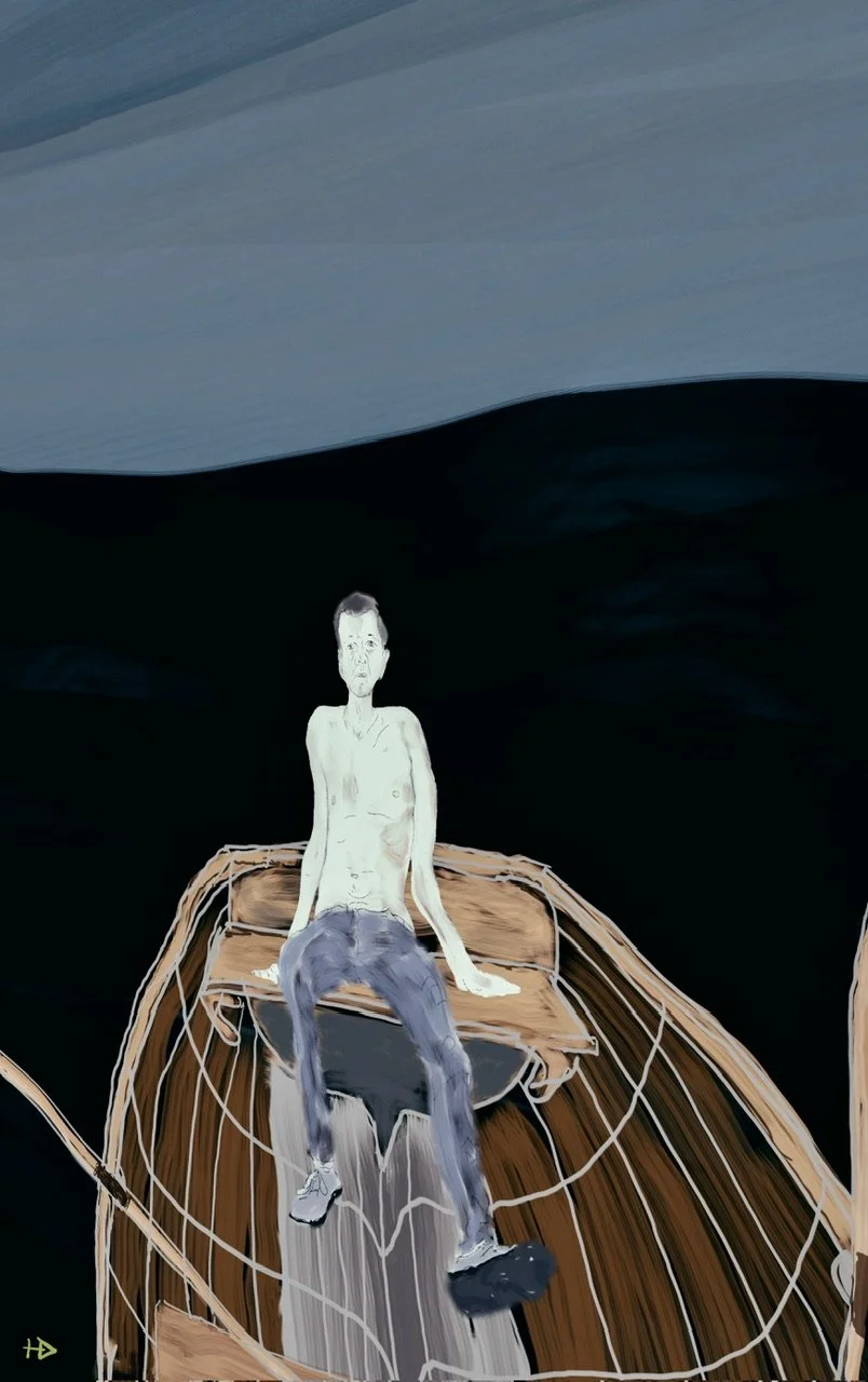 Mermaid tiptych-boat