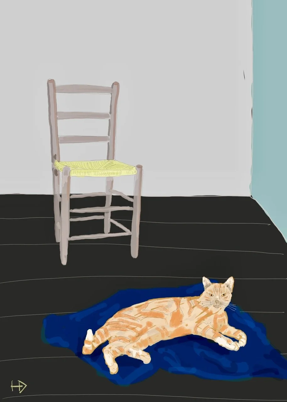 rush-seated ladderback