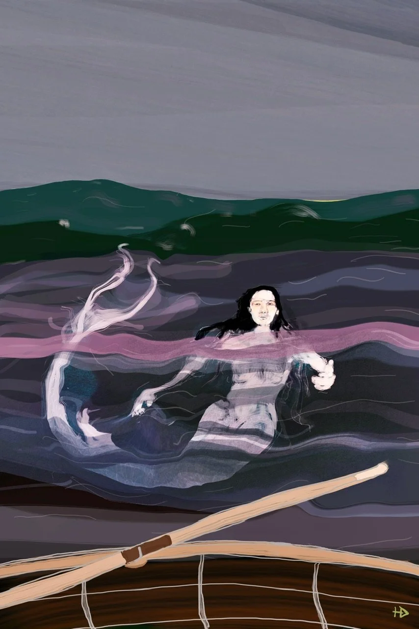 Mermaid triptych-at sea