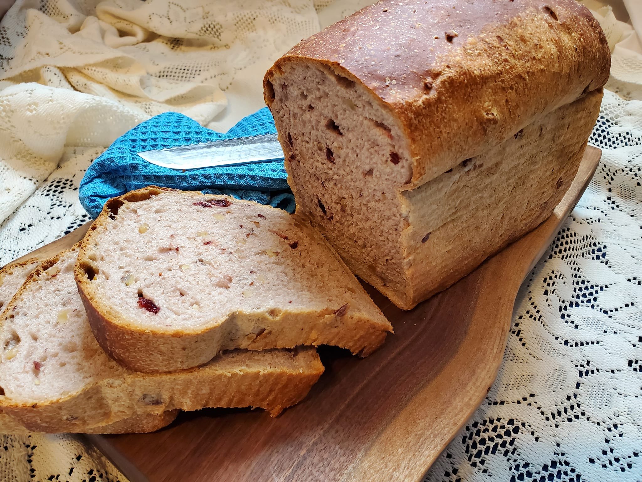 Organic Sourdough Dried Cranberry-Toasted Walnut Loaf ***original recipe creation*** long fermented for a minimum of 18 hours