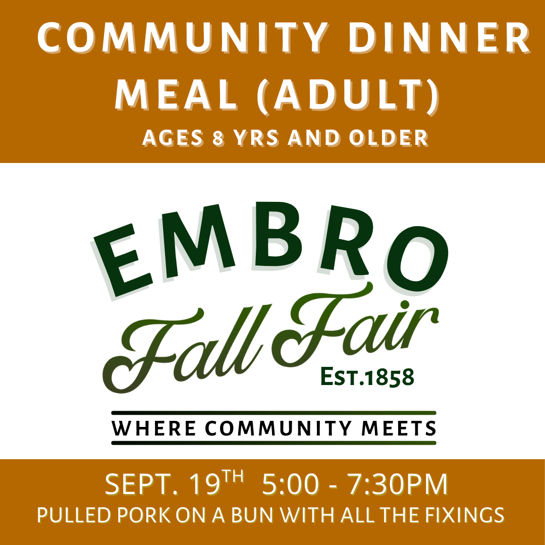Embro Fall Fair Community Meal - Adult