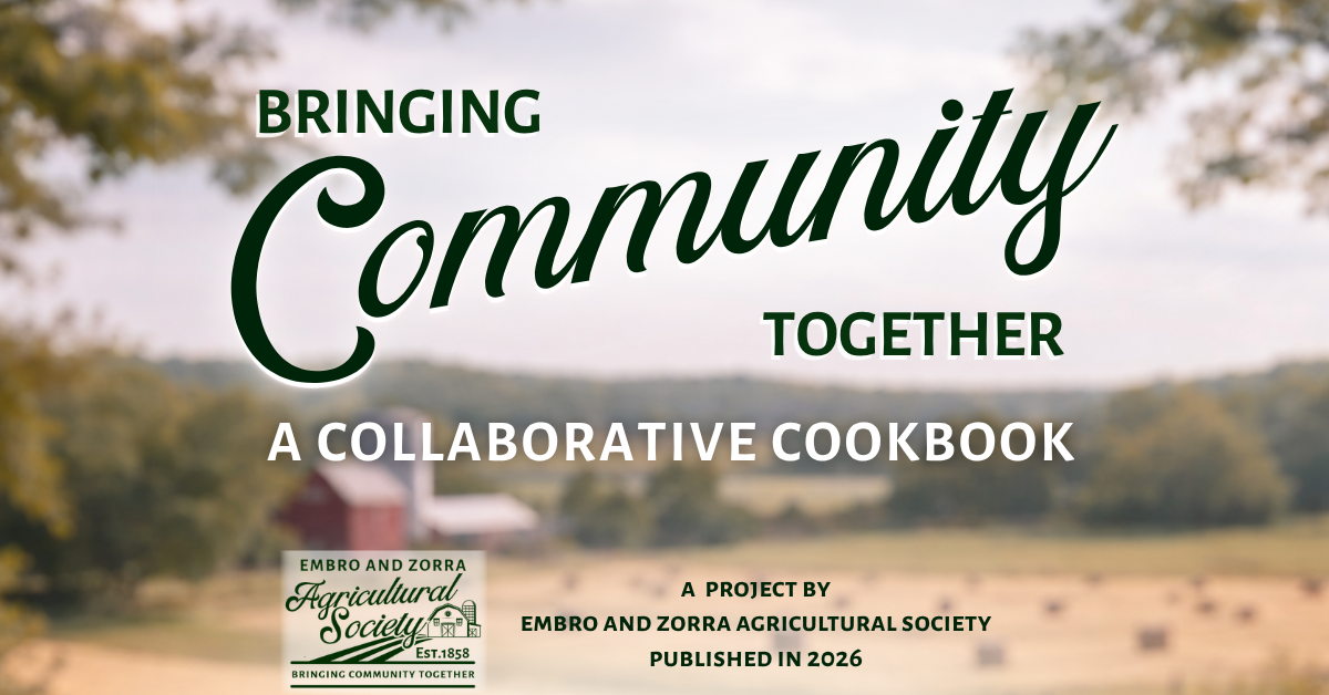 Community Cookbook — EMBRO & ZORRA AGRICULTURAL SOCIETY