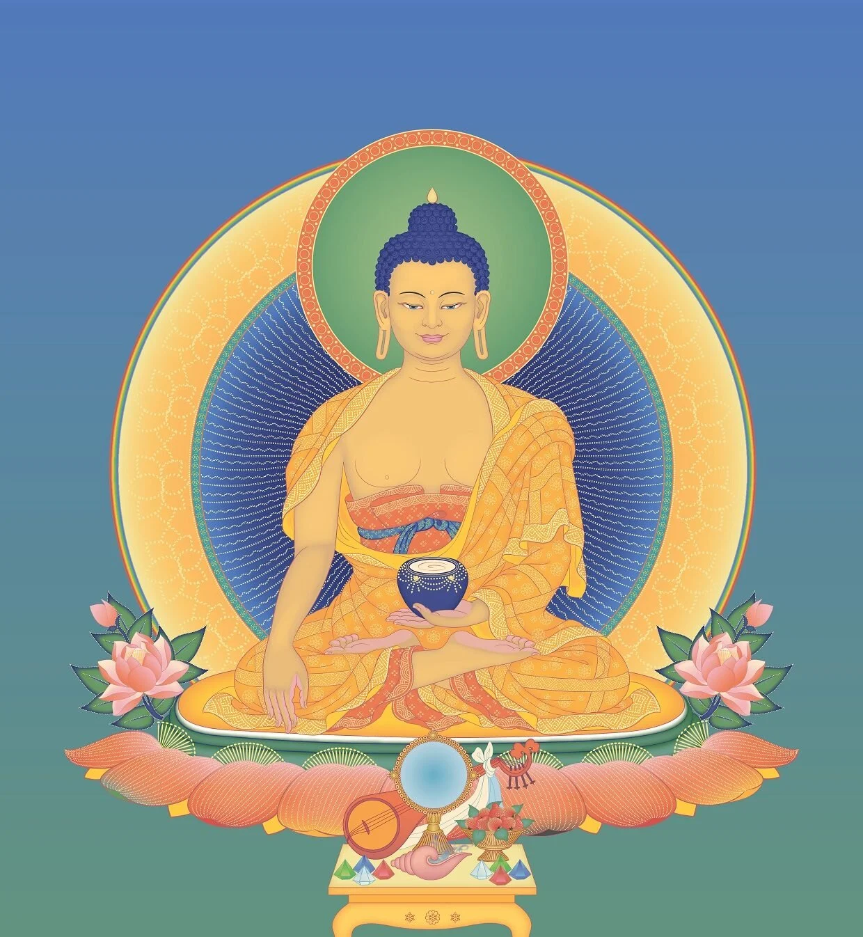 Fejring af Buddha Siddhartha Gautama(grundlæggeren af buddhismen) og Chakrasamvara - d. 28 januar