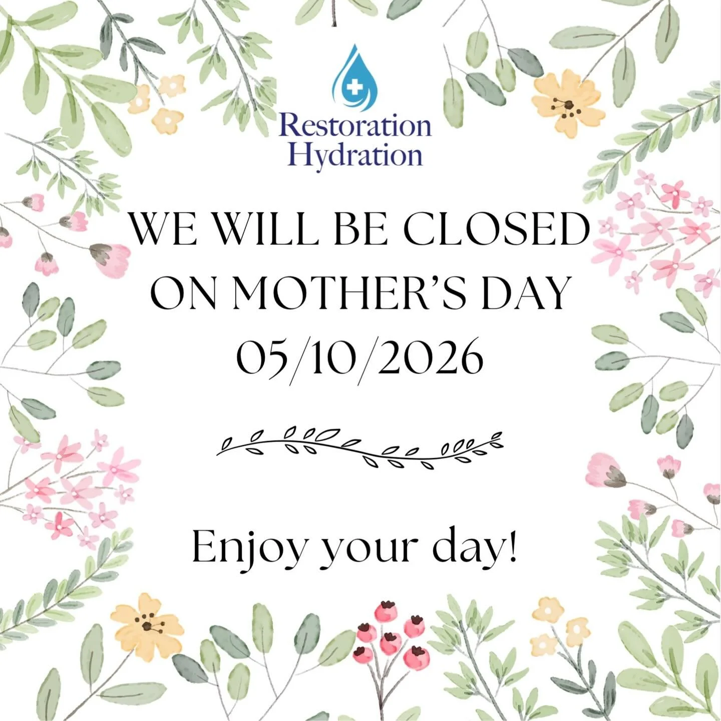 We will be closed on Mother&rsquo;s Day to allow our team to celebrate and cherish time with their loved ones 💕  Wishing everyone a beautiful and love-filled Mother&rsquo;s Day! 🌷