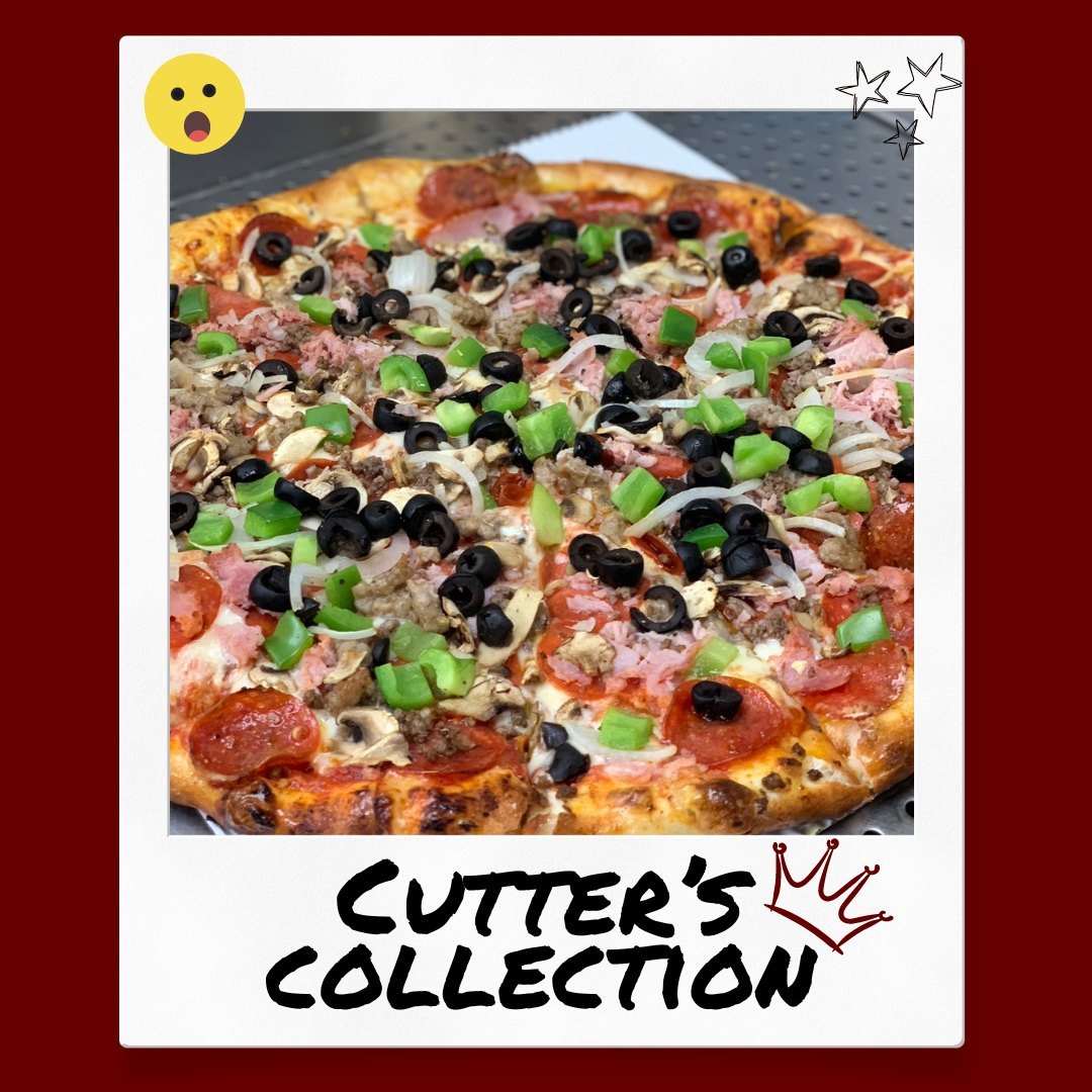 SPECIALTY SPOTLIGHT: The Cutter's Collection!

This pizza includes pepperoni, ham, mushroom, green pepper, onion, Italian sausage, ground beef, and black olives. Whew! 

For the pizza lover who wants it all 😍✨🍕

#northvillemichigan #northvillemi #s