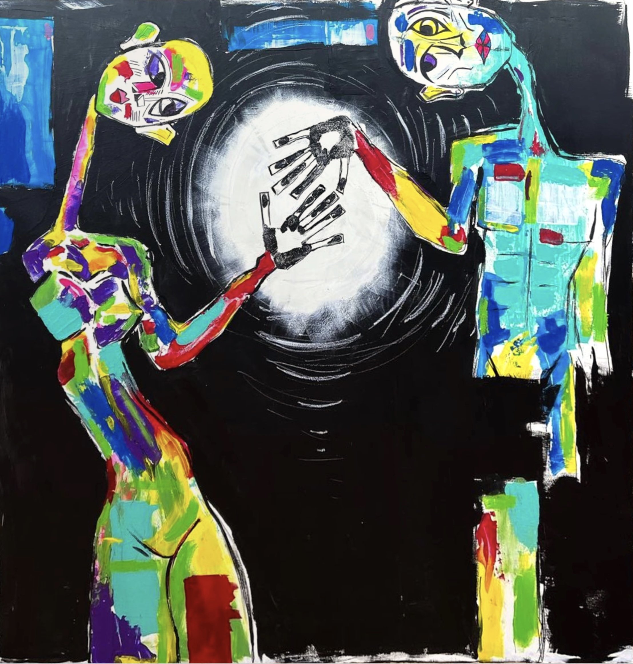 Reaching Out (22) - $250
48 x 48 Acrylic on Drywall, framed
Fine Art Prints Available