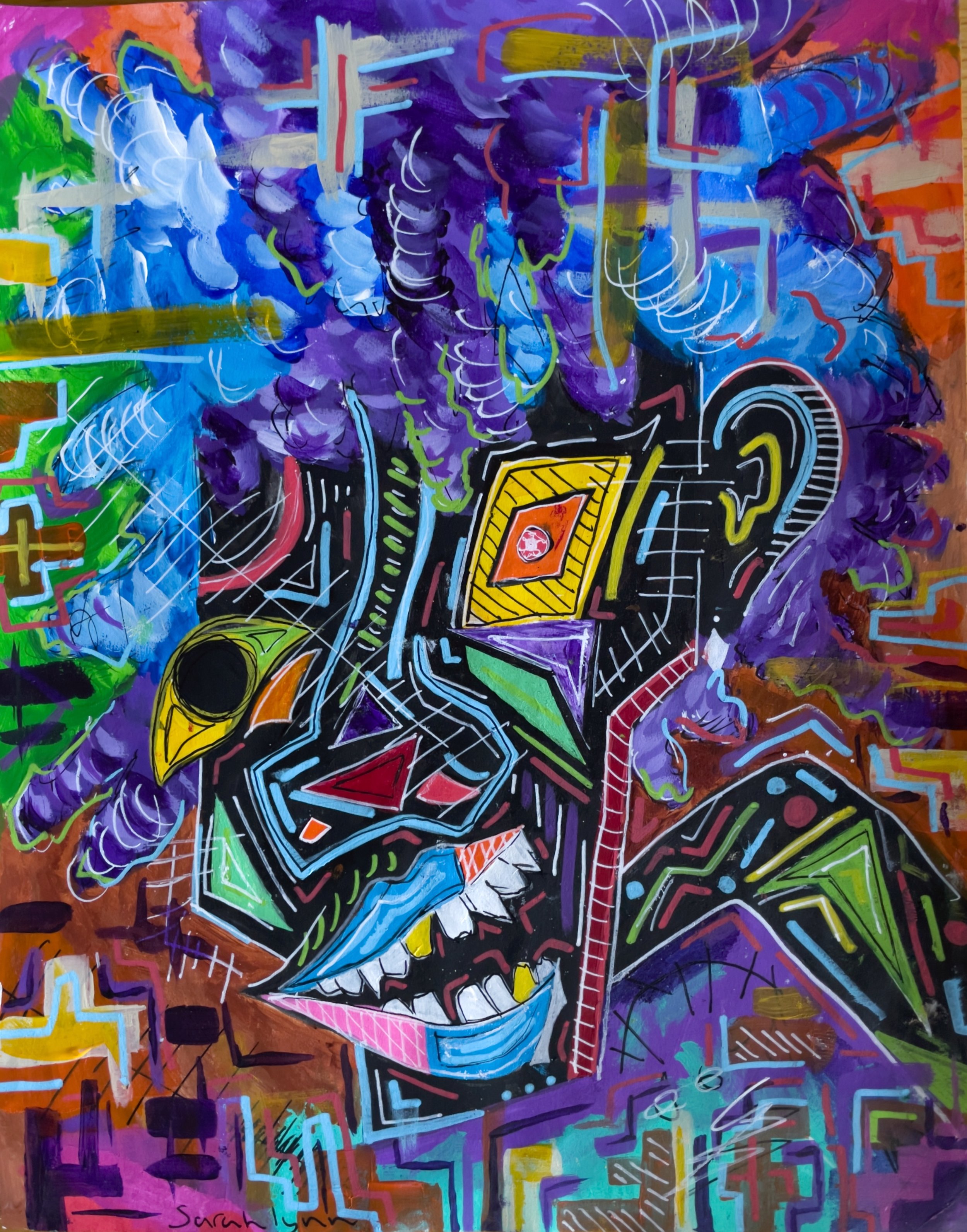 Untitled (3) SOLD ~
11 x 14 mixed media on paper ~
Fine Art Print, $50 ~
Other sizes available