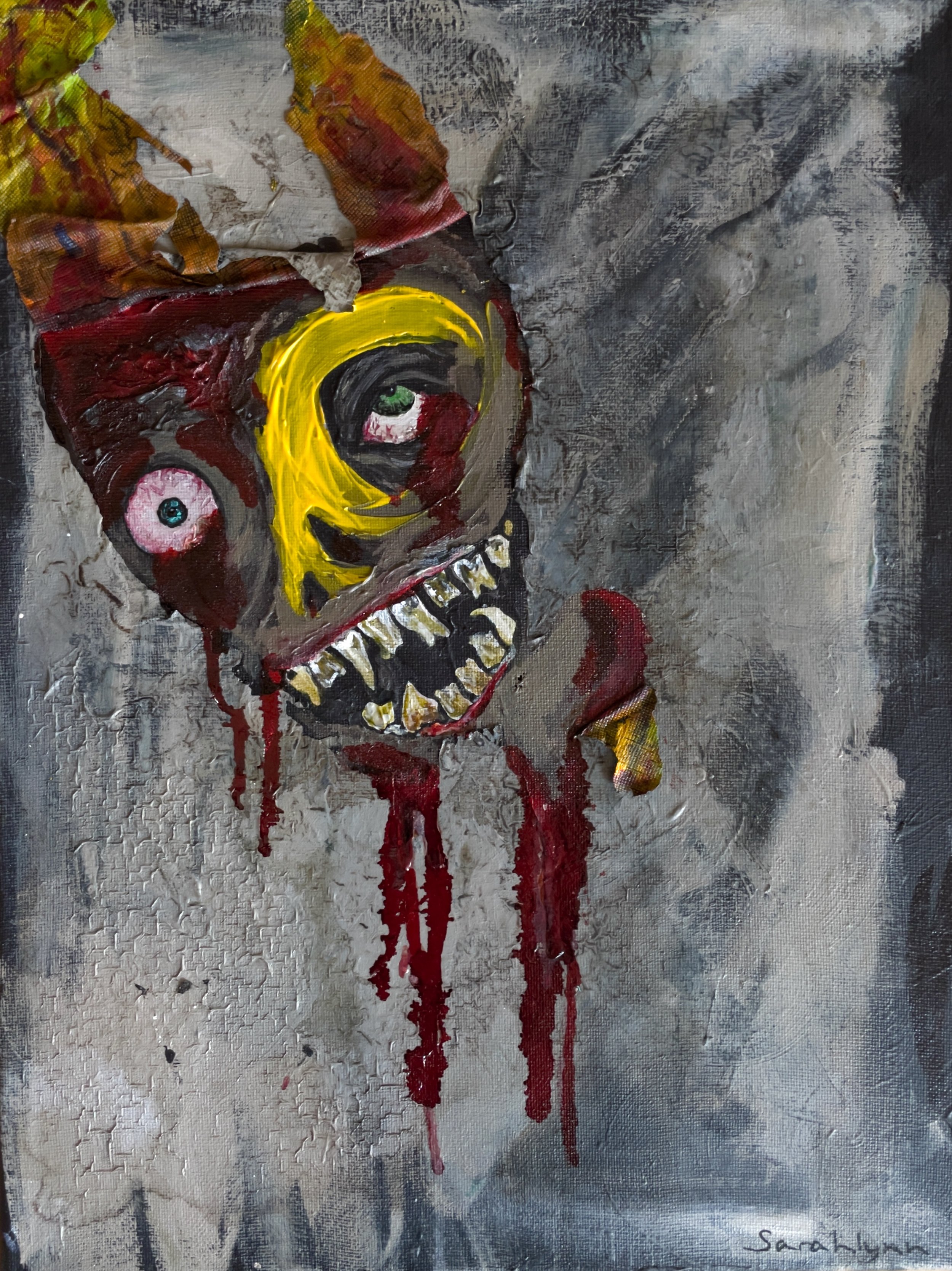 Untitled (20) - $150
~ Acrylic on texturized & peeled 11 x 14 canvas