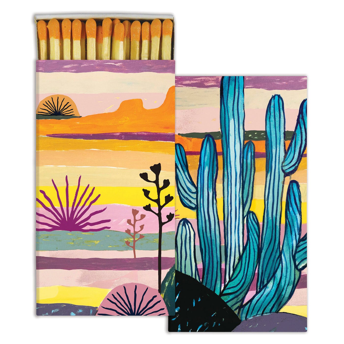 Set of 20 Blue Cactus Matchbooks