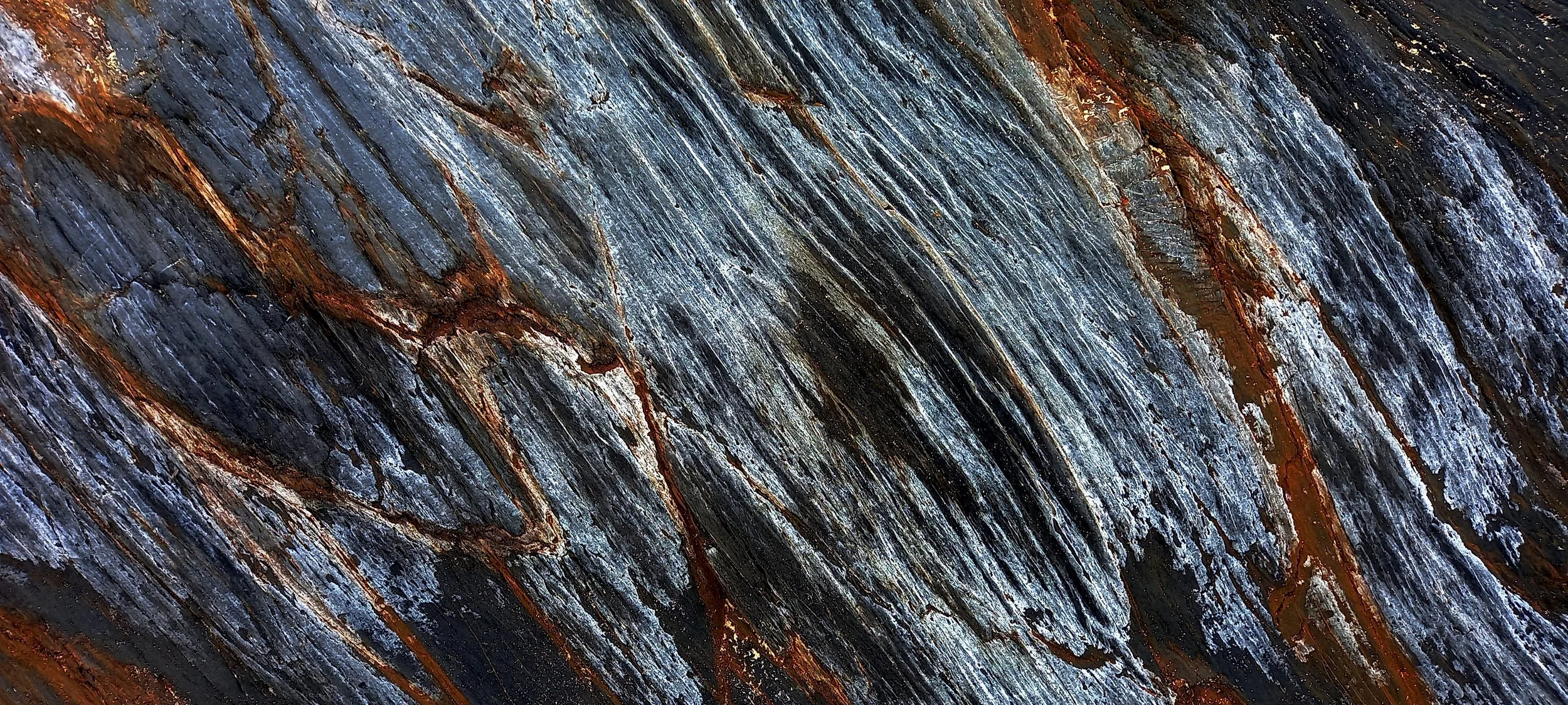 Rock colours and patterns as seem between Seafield and Tara Cove beaches in Co. Wexford