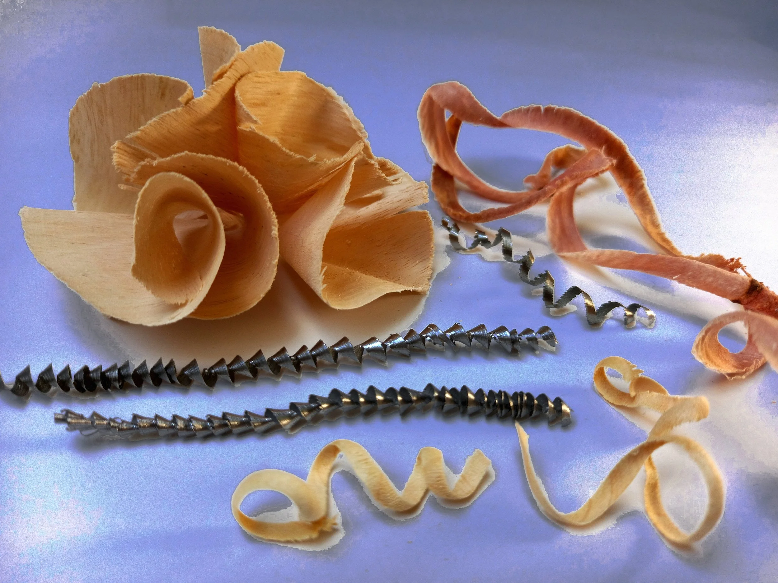Woods and metal shavings 