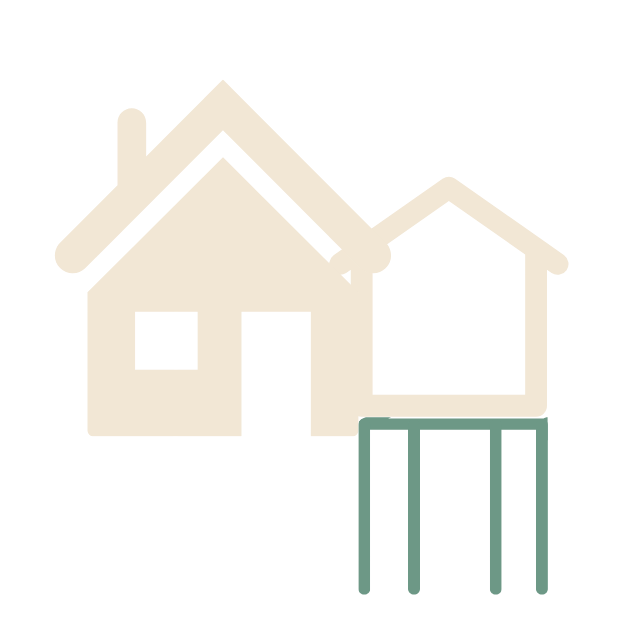 icône agrandissement de maison sur pieux