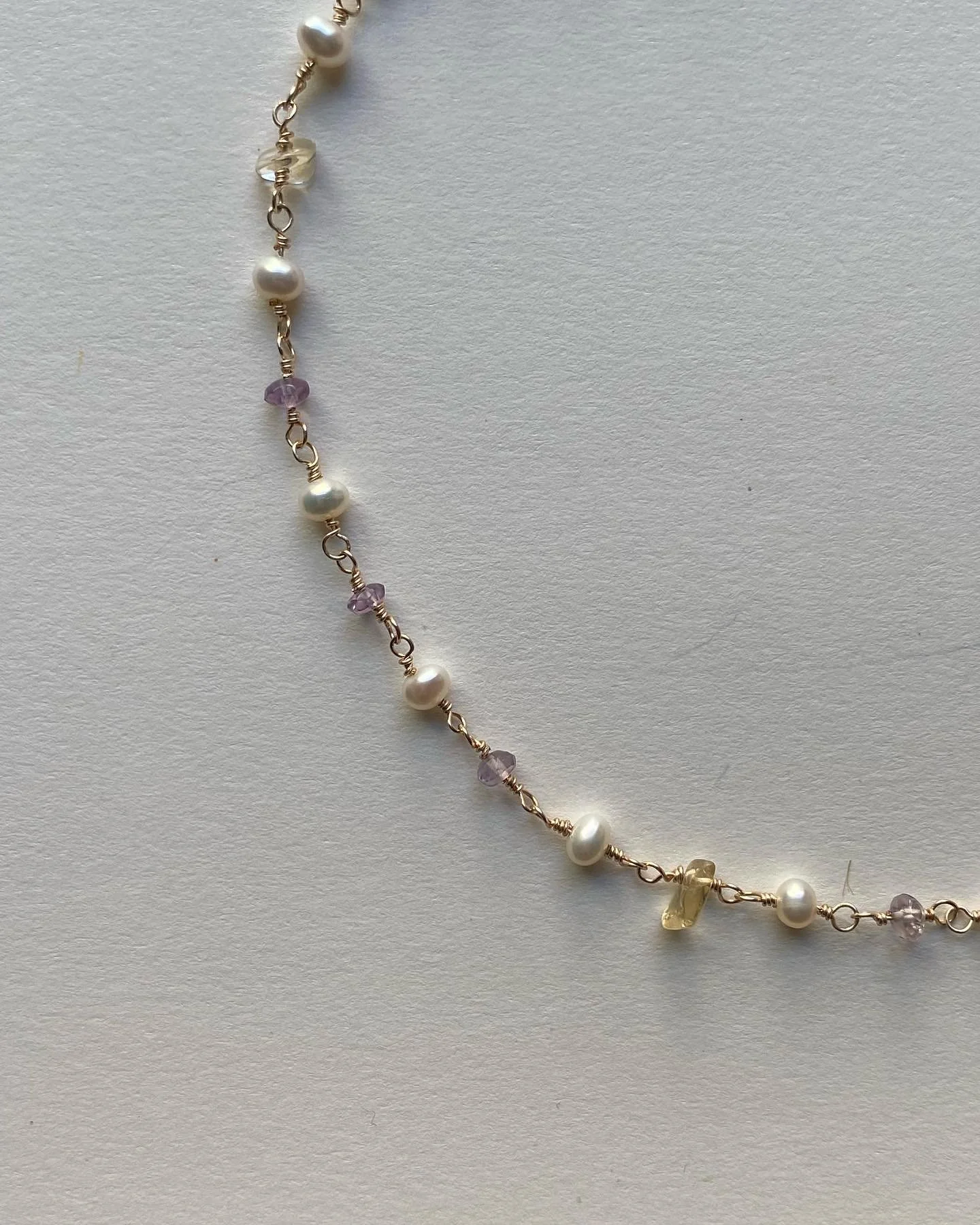 The Charmed Chokers
Ingredients: amethyst, peridot, garnet, freshwater pearl and citrine chips in non-tarnish sterling silver or gold
Order before Dec. 17th to receive them in time for the holidays🫶🏽
