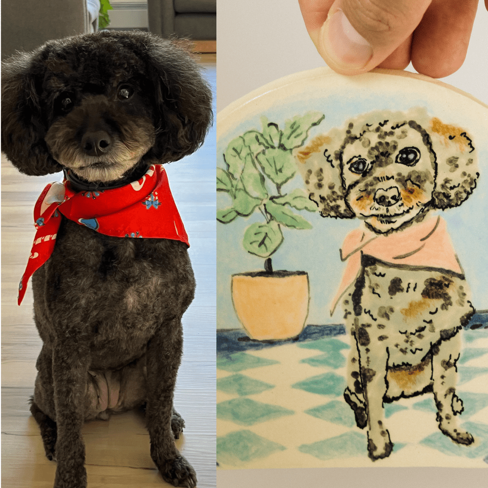 custom hand painted pet art portrait austin texas — allen lafuente