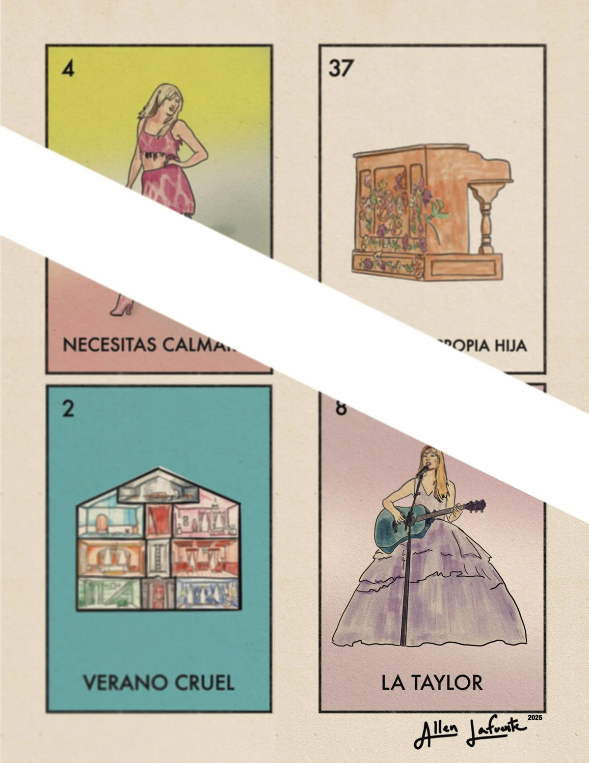 taylor swift loteria art print