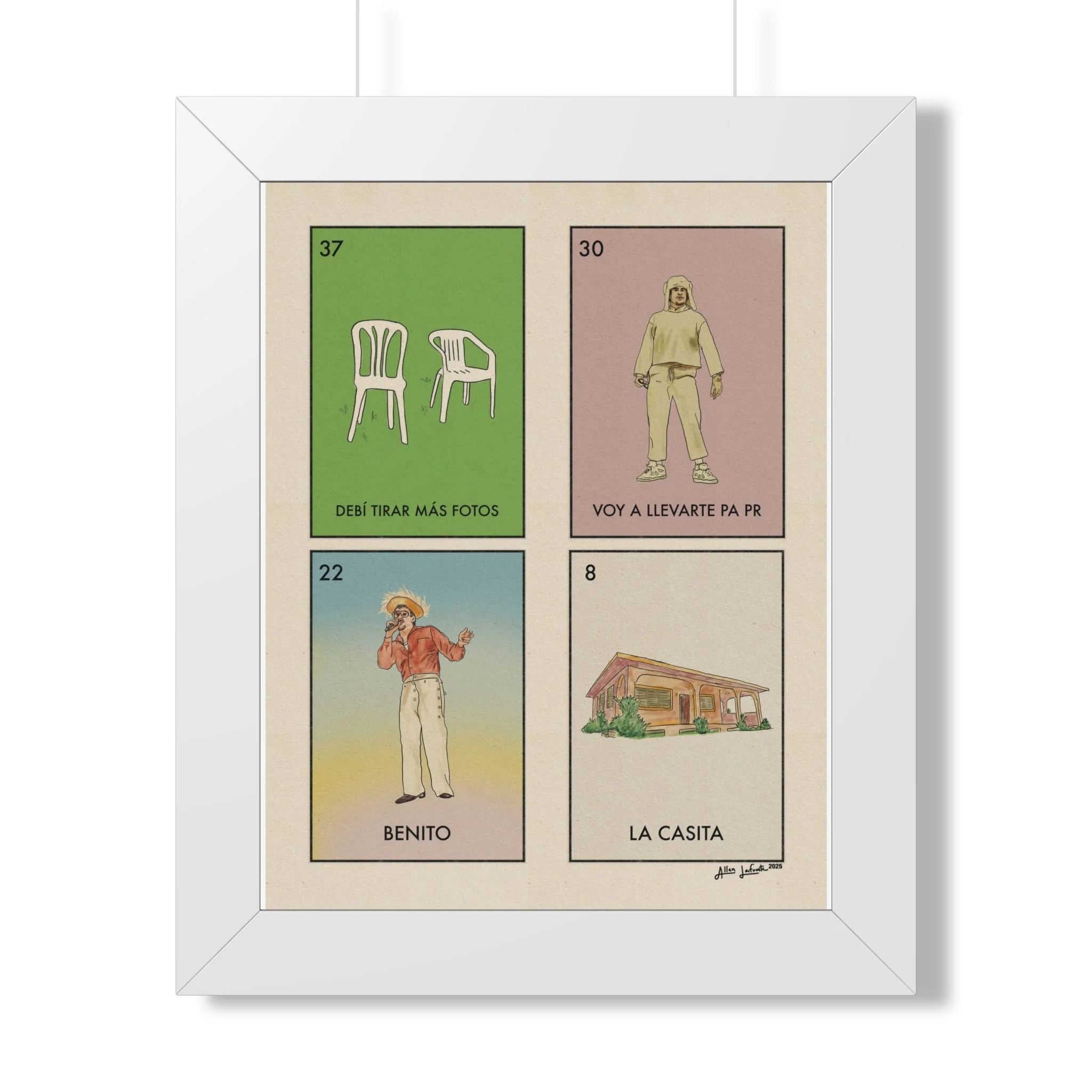 Bad Bunny Loteria Art Print — Debí Tirar Más Fotos