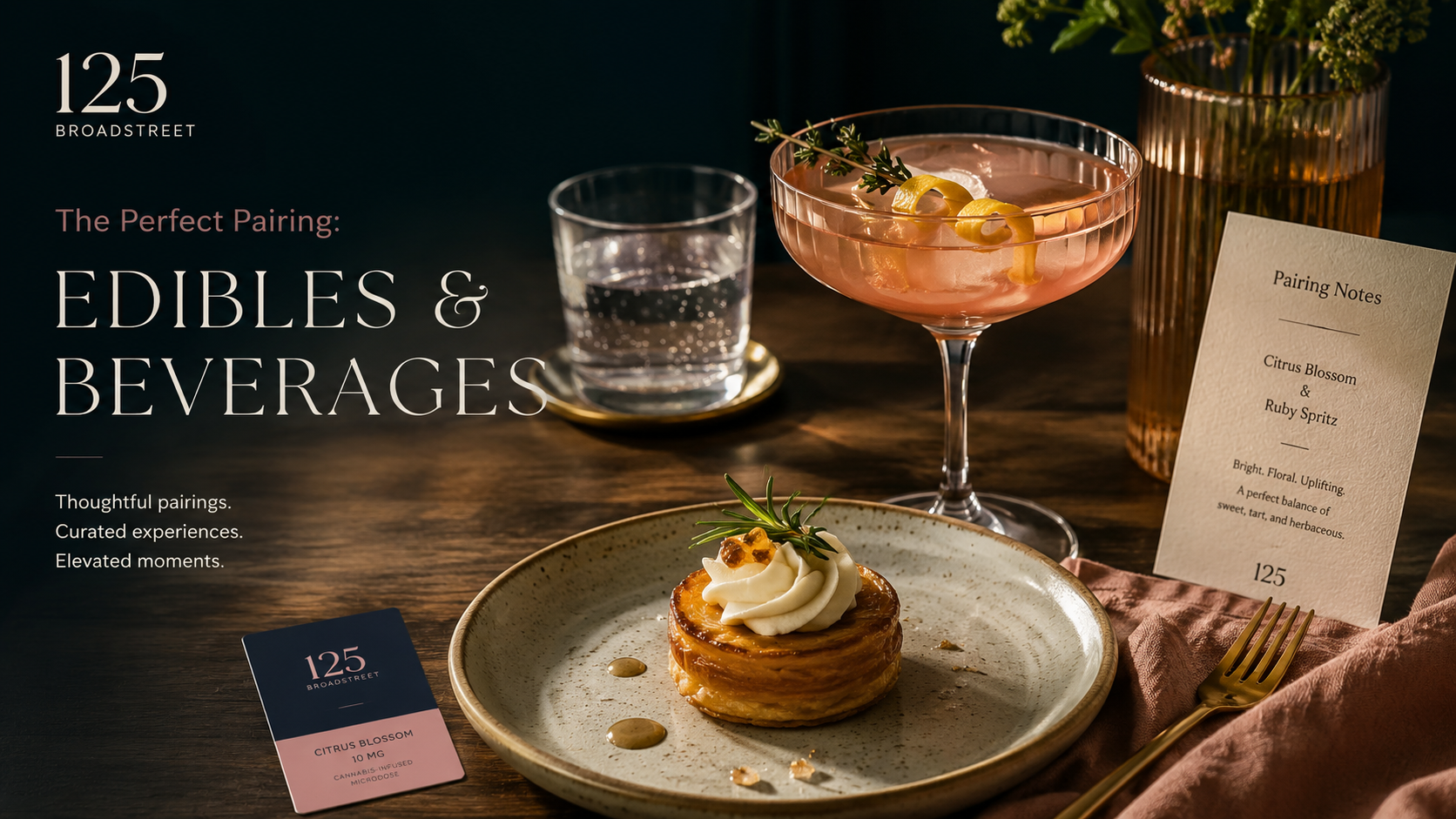 The Perfect Pairing:               Edibles and Beverages'