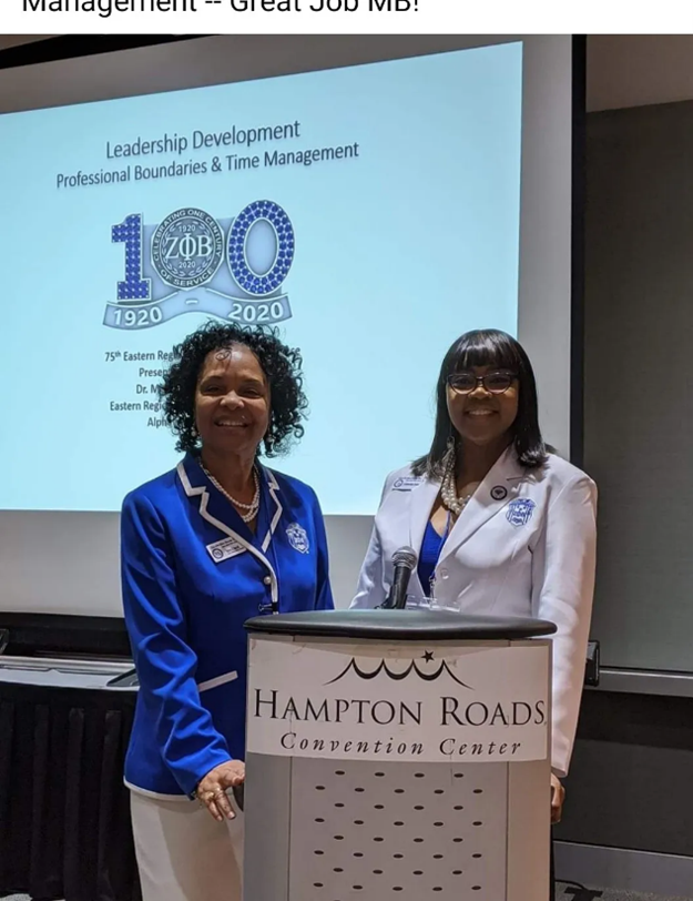 Zeta Phi Beta ERLC Conference, Topic: Time Management, Hampton, VA 2020