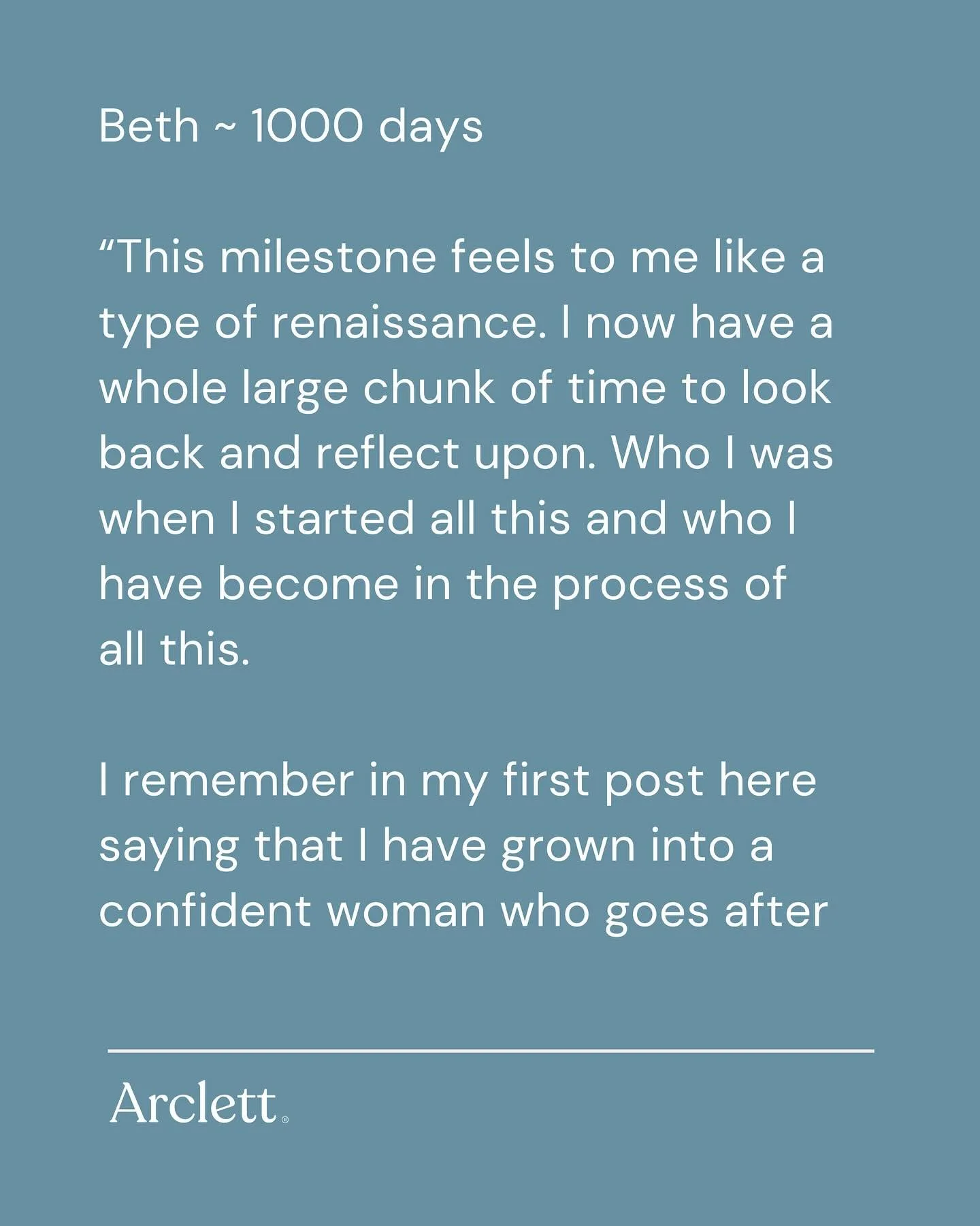 &ldquo;You unlock a level of discipline that you probably had no idea you were capable of.&rdquo;

We&rsquo;re really excited to share Beth&rsquo;s sober story this evening.

Not only is it a 1000 day milestone, it&rsquo;s also the second sober story