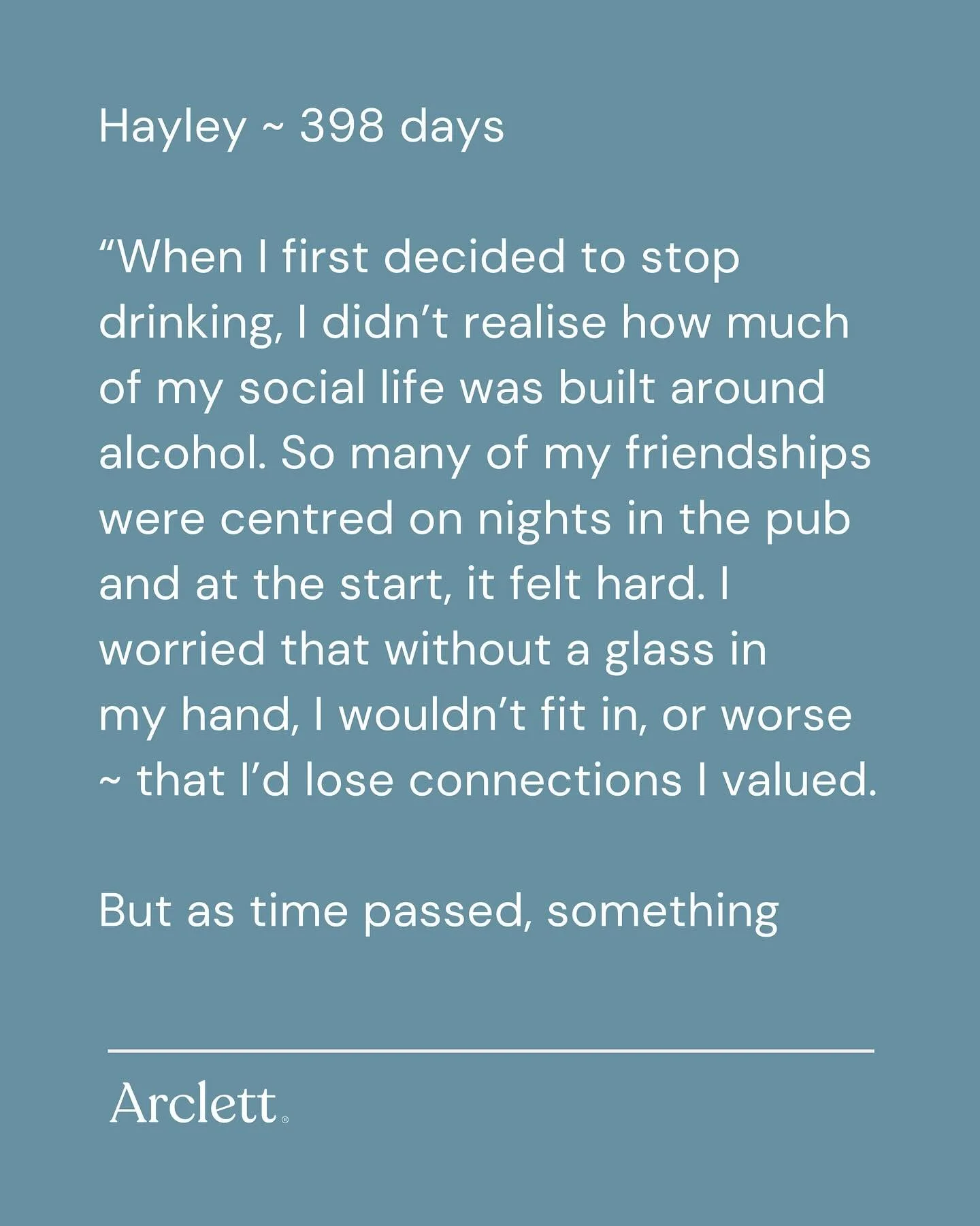 &ldquo;I found joy in mornings without hangovers.&rdquo; 

Well done to Hayley on 398 days. Hayley&rsquo;s story quietly reminds us that choosing not to drink can bring small and meaningful shifts in everyday life. 💙

#alcoholfree #sobercurious