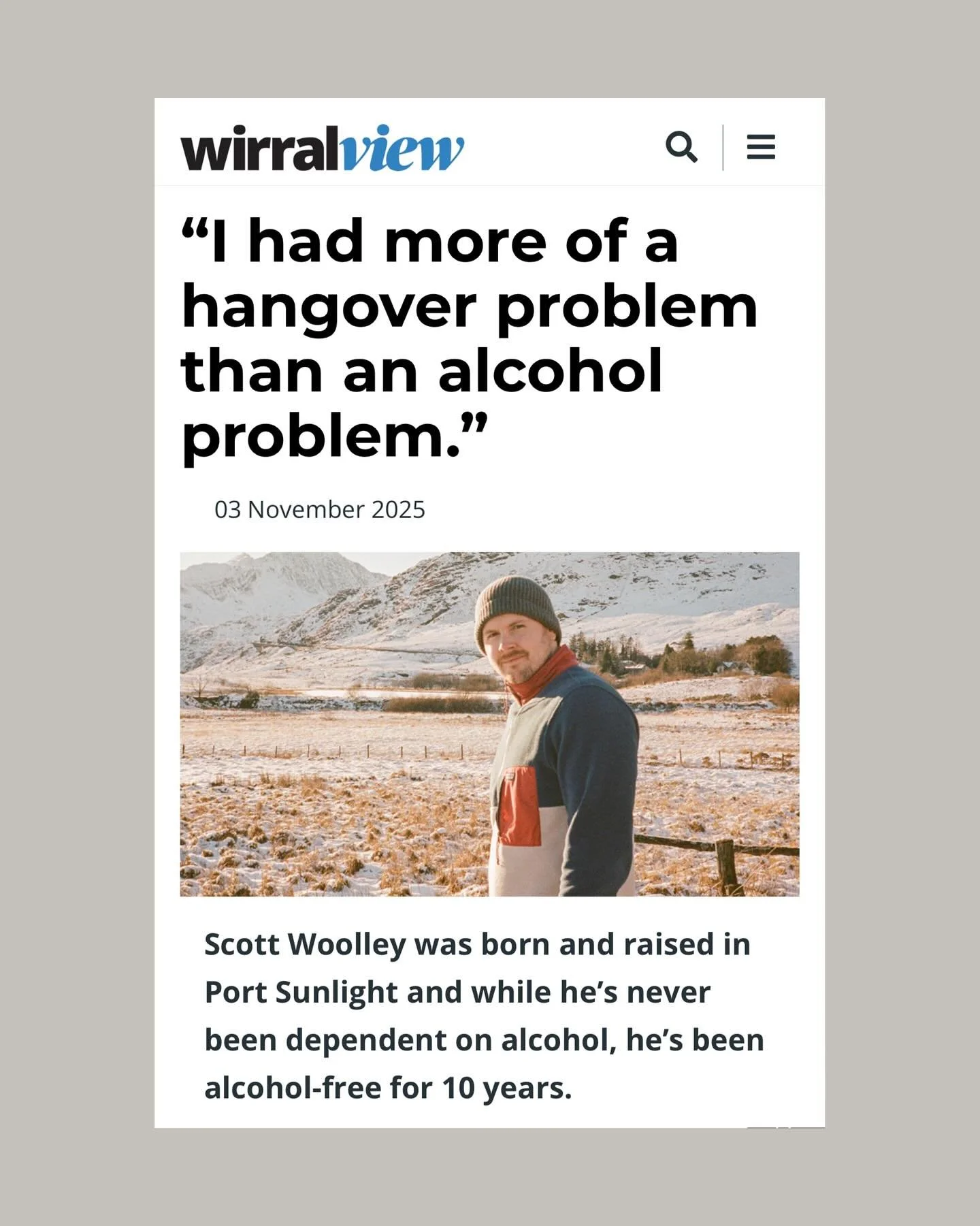 Grateful we get to use this space to inspire alcohol change ~ whether that&rsquo;s here on the Wirral, across the UK or even overseas. 

Alcohol-free living isn&rsquo;t about missing out. It&rsquo;s about discovering more. ⛰️

#alcoholfree #sobercuri