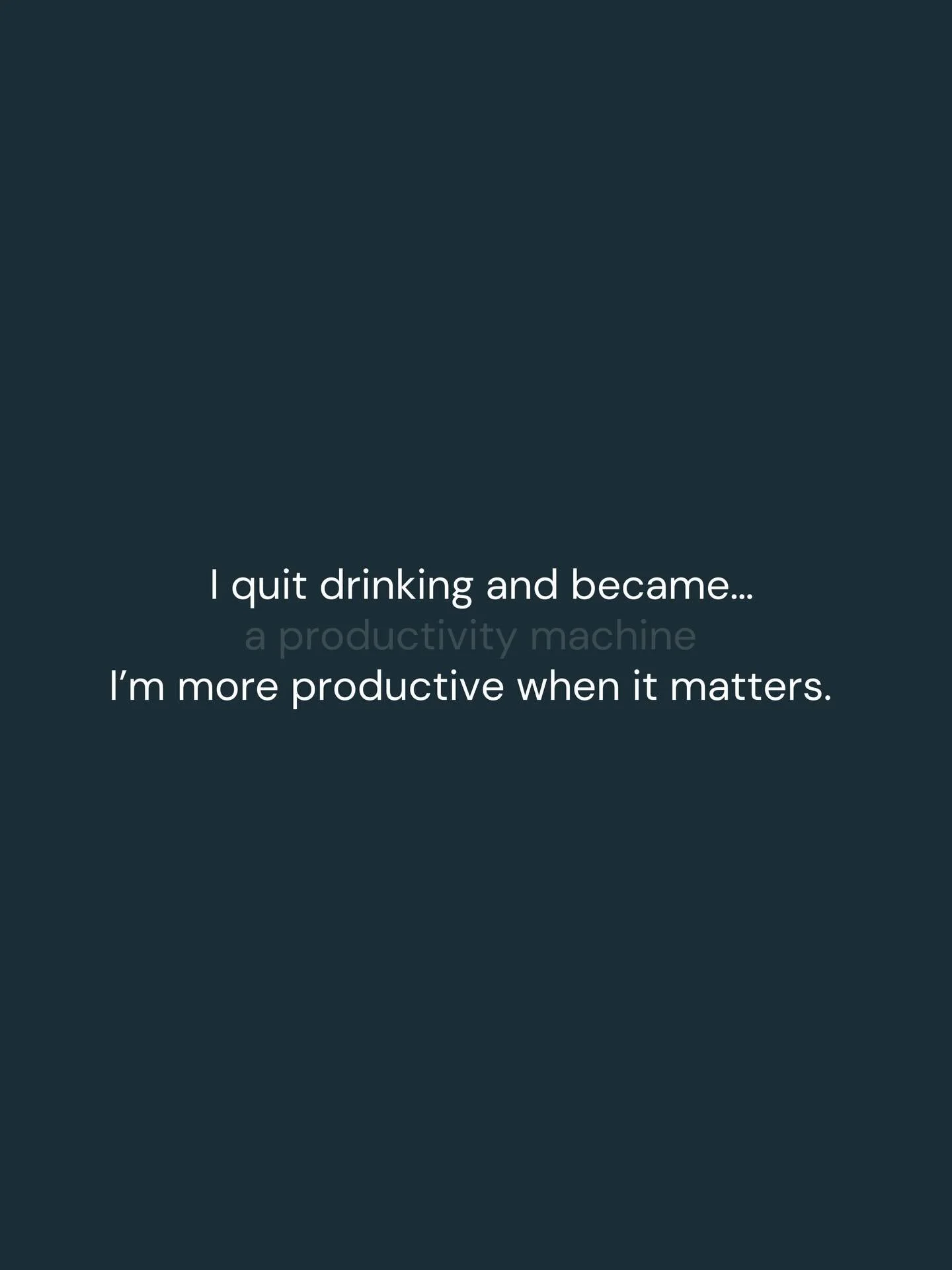De-influencing an alcohol-free life.

While it&rsquo;s a lifestyle we genuinely adore, we don&rsquo;t compare our journey to anyone else&rsquo;s.

We&rsquo;re just here to show that not drinking can look ordinary, calm &amp; quietly life changing. 💙