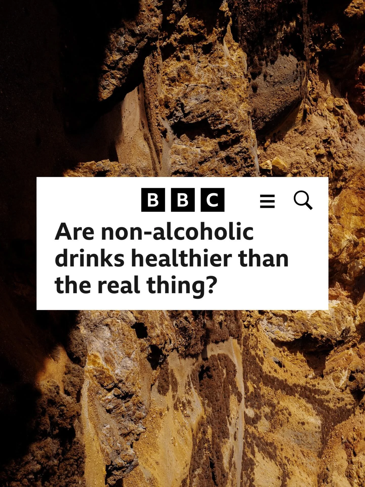 We noticed this headline&hellip;

Shouldn&rsquo;t we only be comparing alcohol-free drinks to&hellip; alcohol?

Is drinking low &amp; no about being perfectly &lsquo;healthy&rsquo; or drinking less alcohol?

Unless we&rsquo;re drinking water there wi