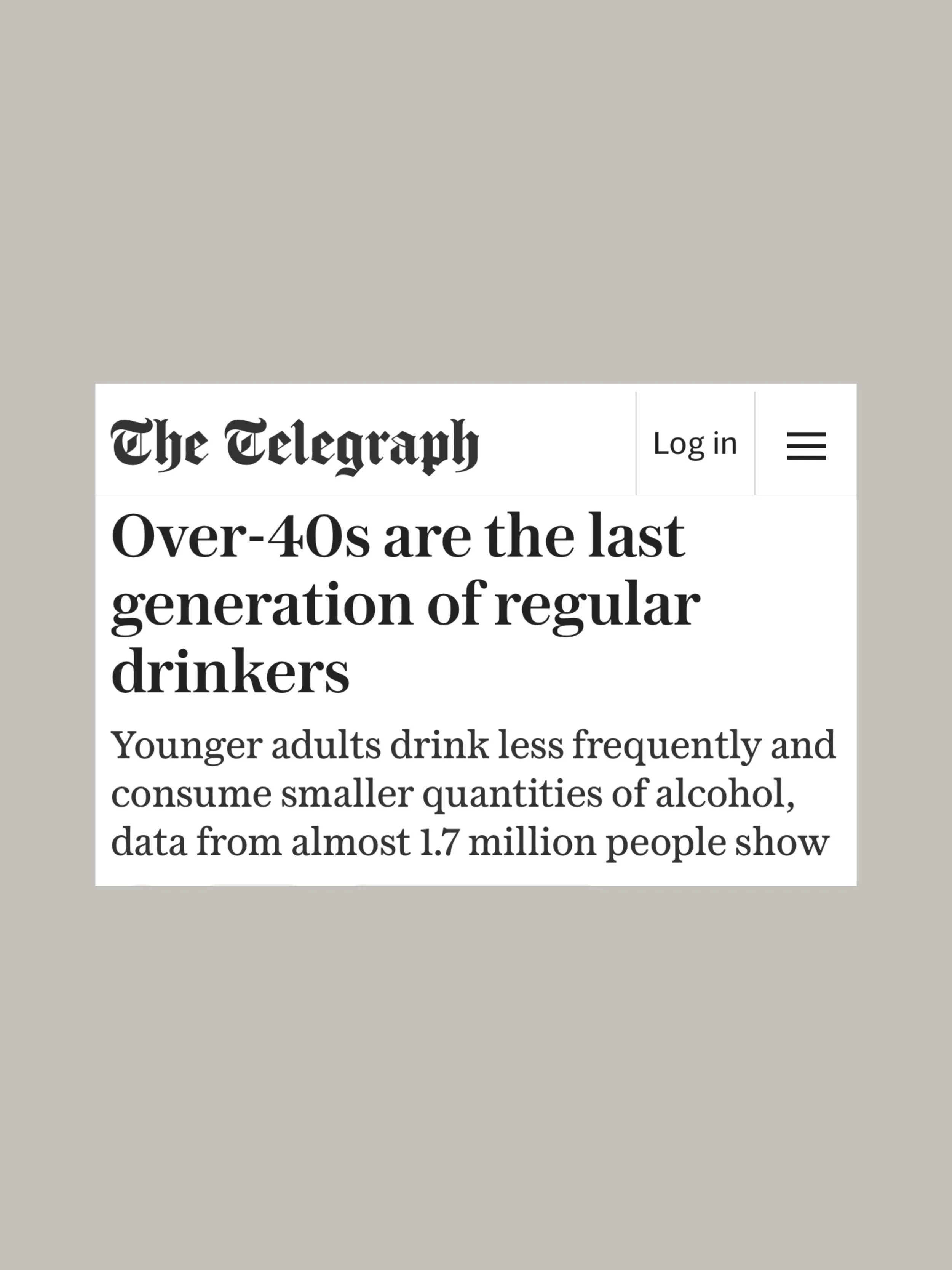 Something we love to see ~ it&rsquo;s becoming more normal to say no to a drink. 👏👏

Over the past 3.5 years we&rsquo;ve looked at not drinking through a cultural lens rather than a clinical one.

Our mission is to normalise the choice not to drink