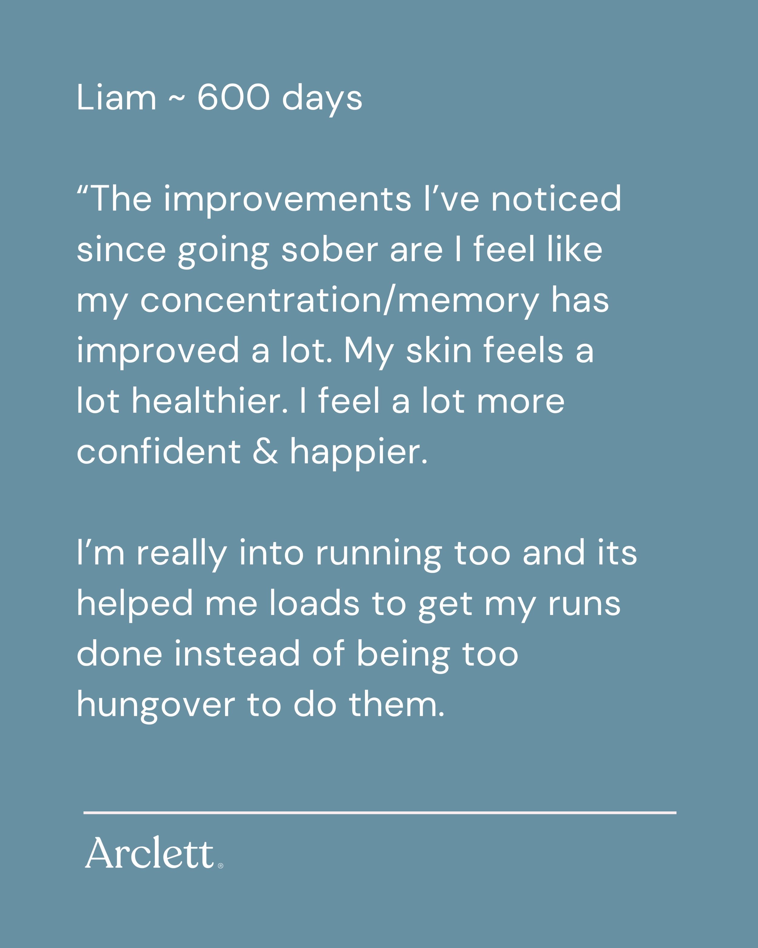 &ldquo;I really love waking up feeling fresh every morning remembering the whole night before.&rdquo;

Congrats to Liam ~ an inspirational 600 days. 🙌🙌