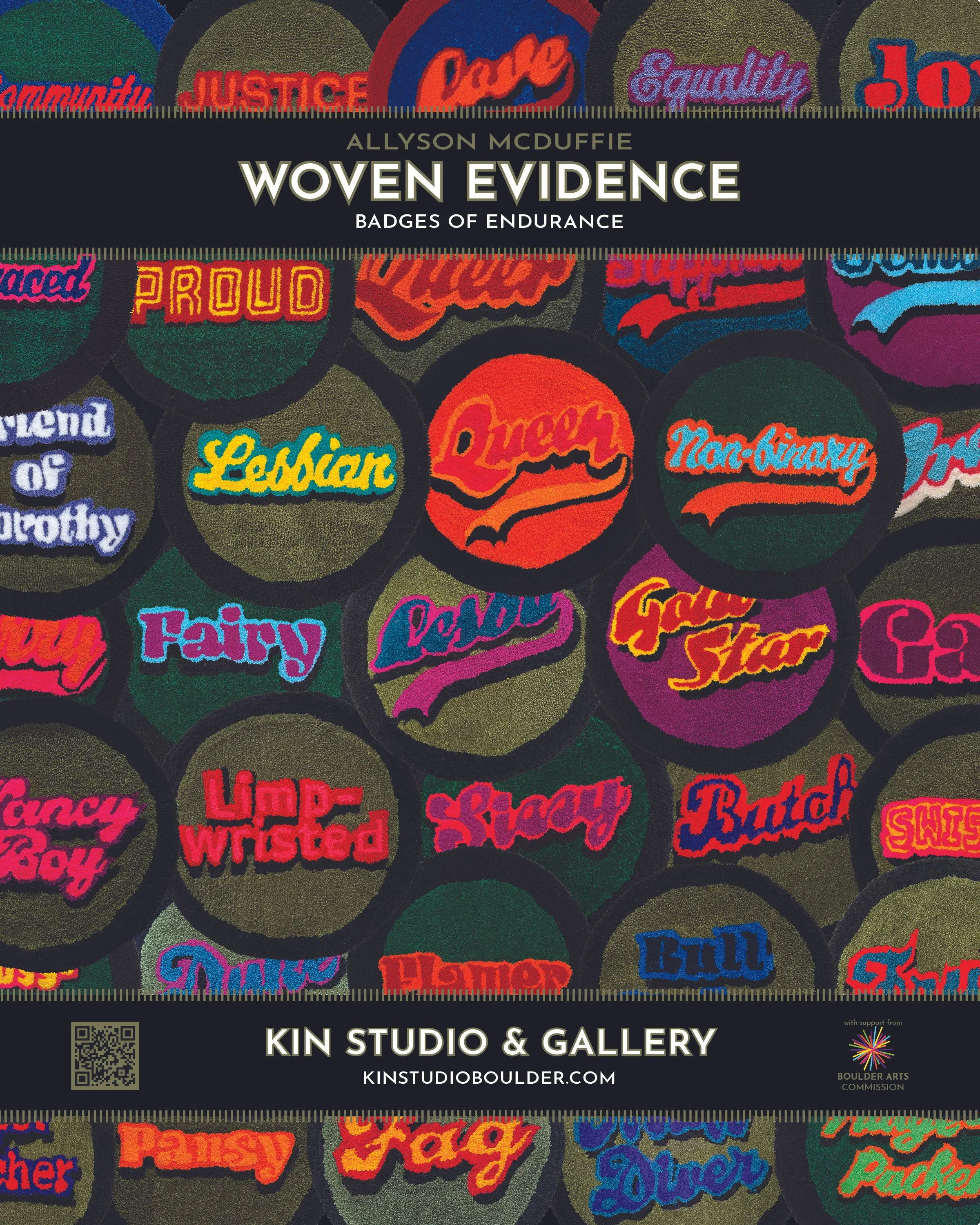 A contemporary visual art exhibition showing at Kin Studio and Gallery in Boulder CO from August 2026 through February 2027