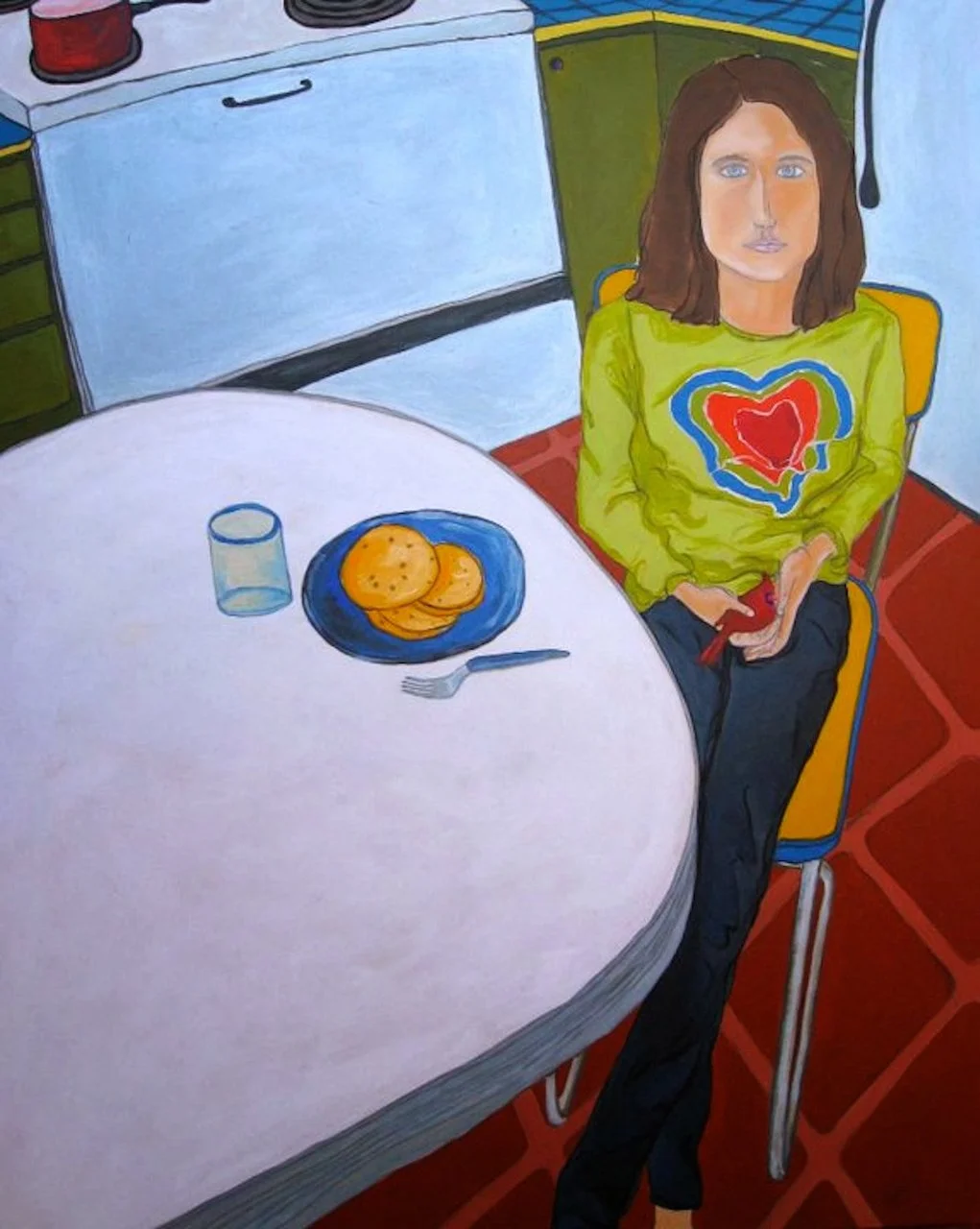 Avery with Pancakes (age 9)