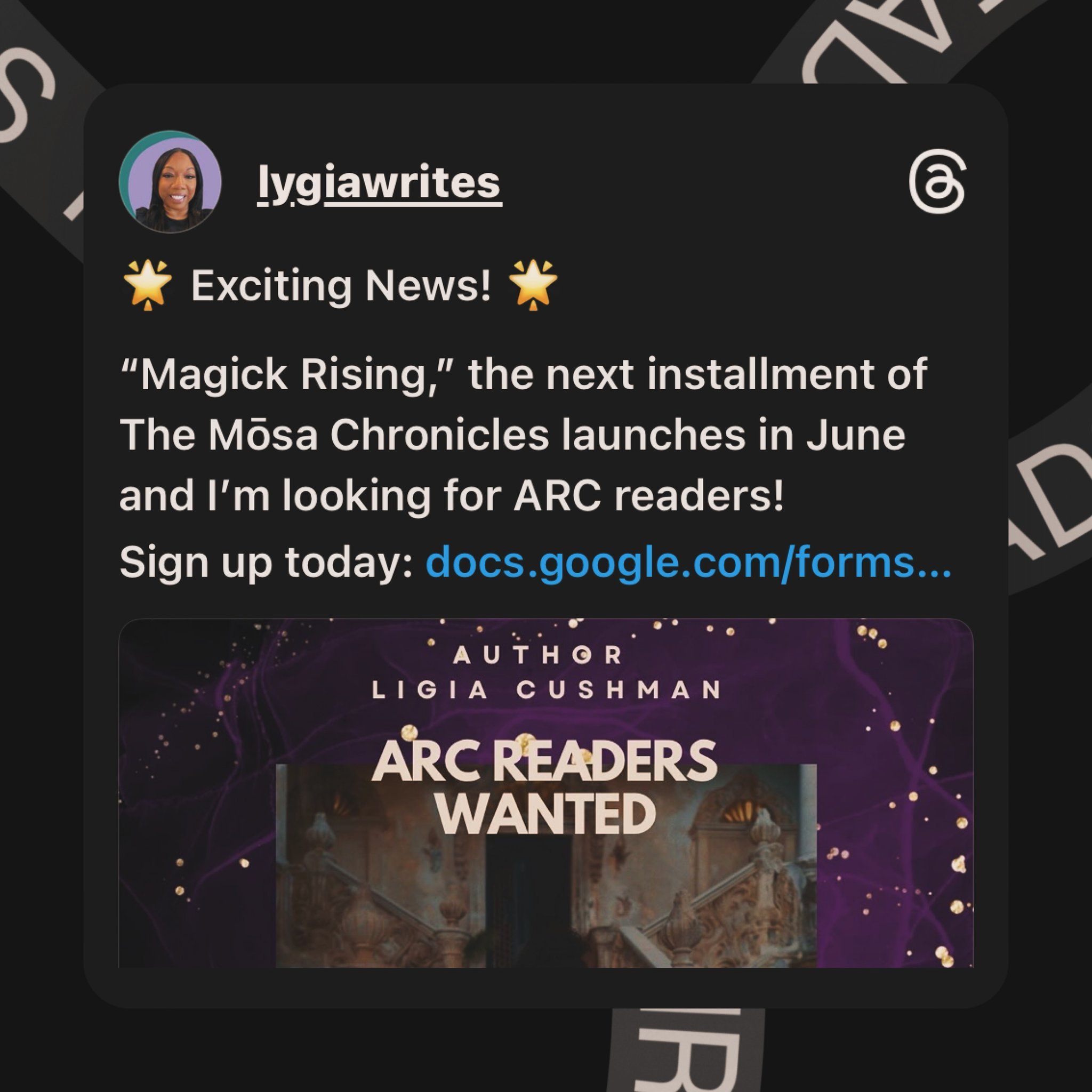 Are you interested in being an ARC reader for Magick Rising ? #arcreaderswanted