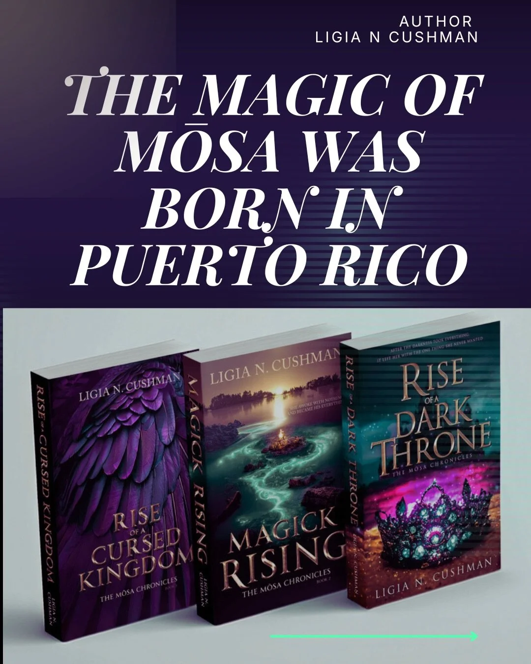 The magic of Mōsa was born in Puerto Rico. 🇵🇷✨
I built the world of Transea from the roots of my Caribbean heritage &mdash; bioluminescent bays that glow blue under your fingertips, Ta&iacute;no healers who were the original mages, cucubanos carryi