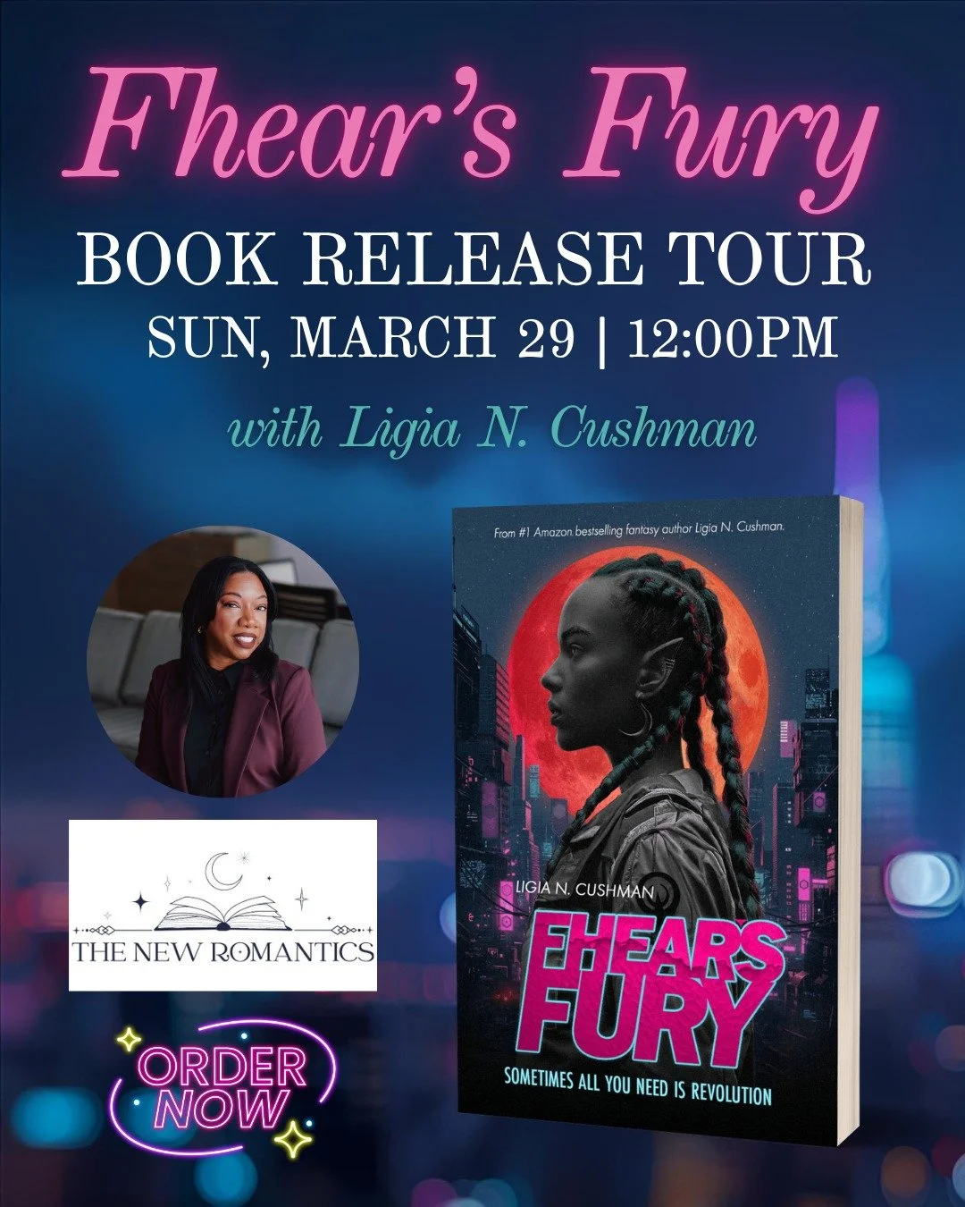 Hola amigas! For all my local besties, I will be celebrating the release of Fhear's Fury at The New Romantics! 

📅 Date: Sunday, March 29th
⏰ Time: 12:00-2:00 PM
📍 Location: The New Romantics, 3018 Corrine Drive, Orlando, FL 32803

Tropes you can e
