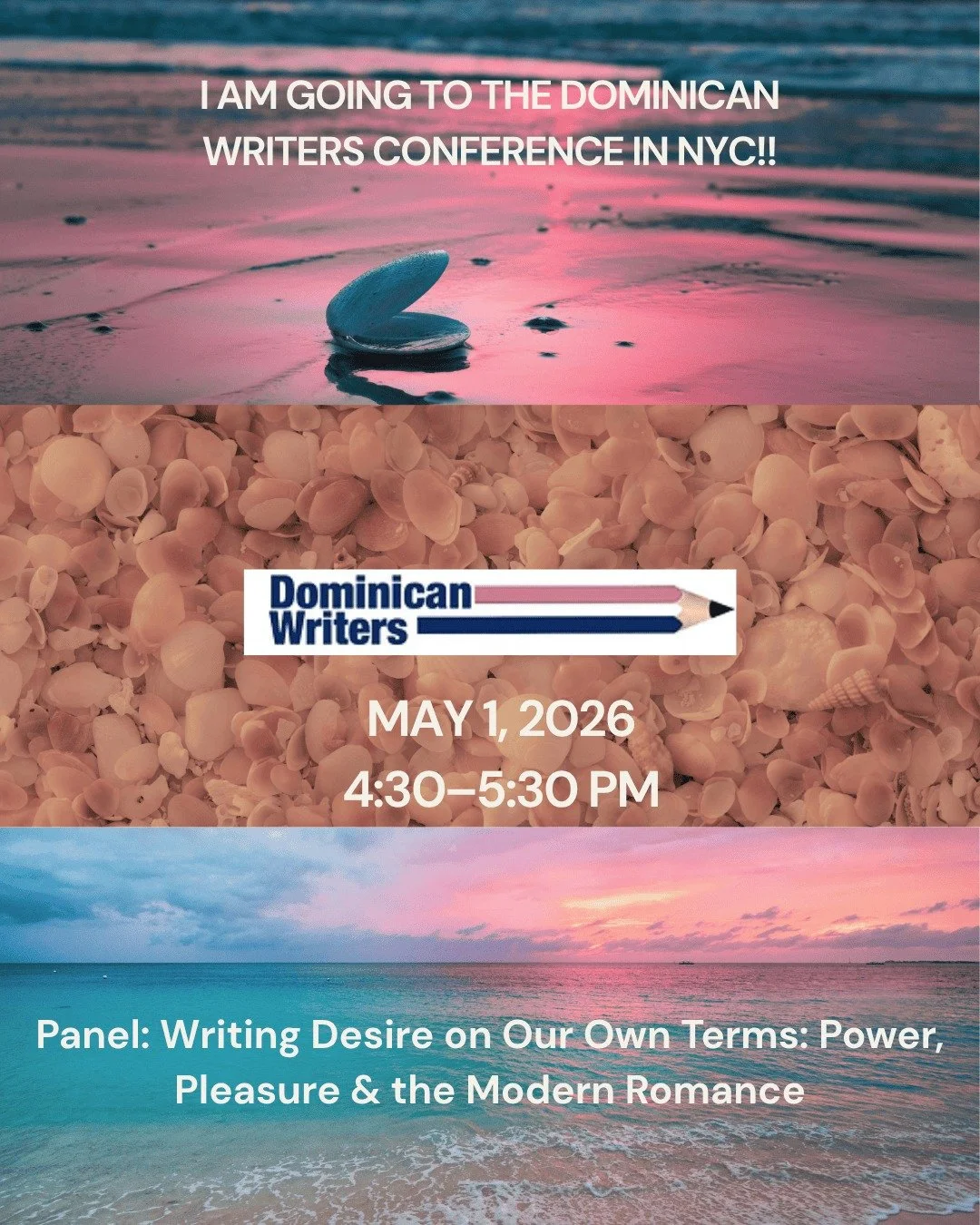 I'm heading back to NYC!! This time I will be amongest mi gente!!!

I will be at the Dominican Writers conference for an incredible weekend conference at John Jay College of Criminal Justice in New York City, May 1&ndash;3, 2026.

I'll be participati