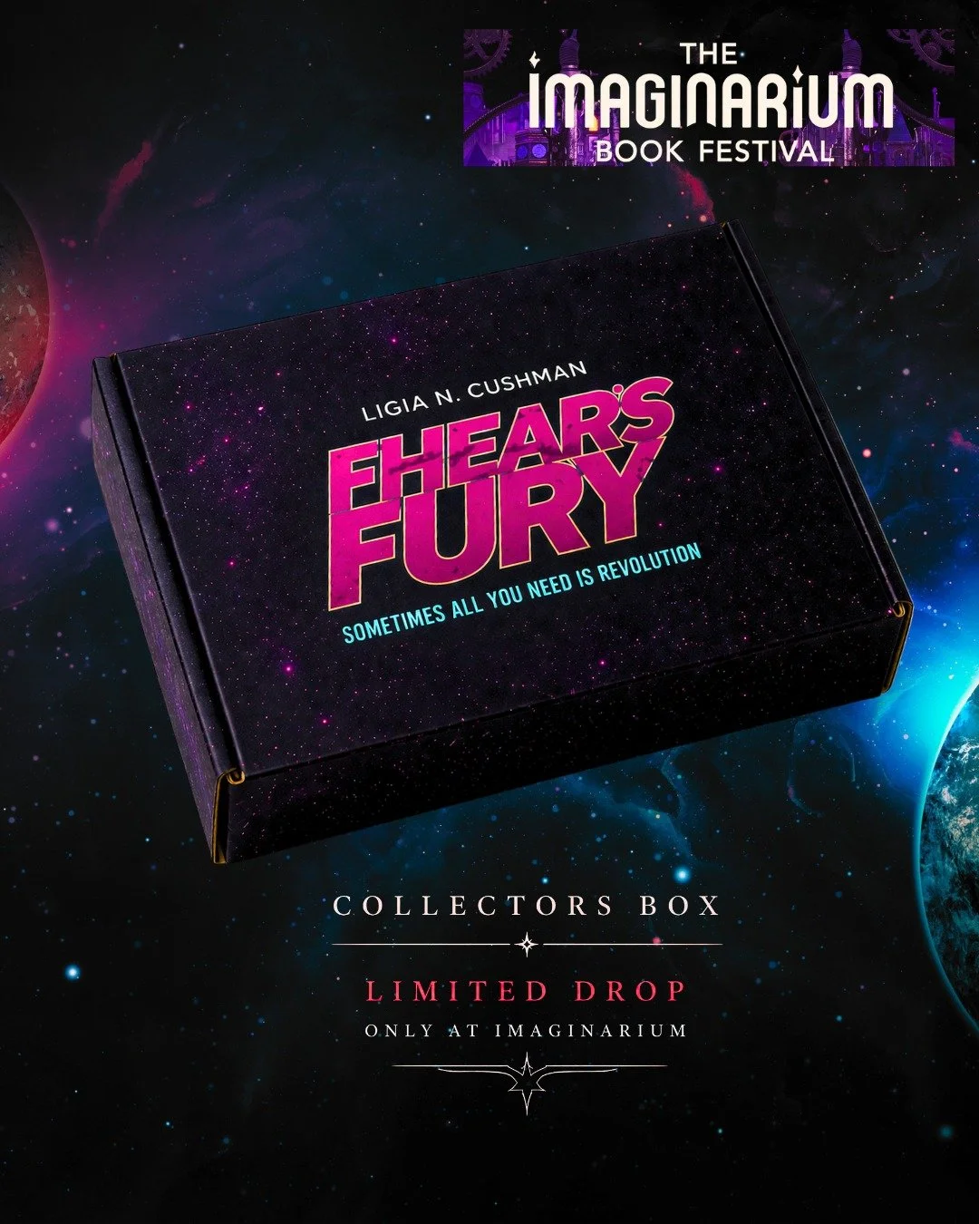 COLLECTOR'S BOX Limited Drop. Only at Imaginarium. I didn't make a lot of these on purpose. Only 30 exist. When they're gone... they're gone.

So, Snag your box before all are gone! Link in bio under preorders!
#fhearsfury #bookboxes #imaginarium #li