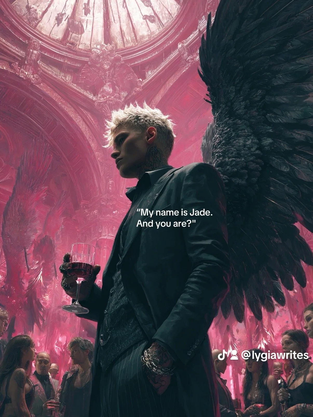 Jade &amp; Fhear may very well be my favorite couple I have ever written. They are a true ENEMIES TO LOVERS🥀&hearts;️ Fun fact &ldquo;Jade&rdquo; @dakoosh is my husbands name (swoon)! 🖼️: @luminaarthouse #fhearsfury #dystopian