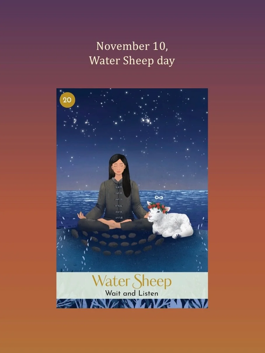November 10, Water Sheep day: Yin Water&nbsp;in the heavenly frequency of the&nbsp;day and in the Pig in the month, associated with Mercury, brings an overactive mind. Our thoughts may feel heavy or muddled with the presence of Yin Earth in the&nbsp;