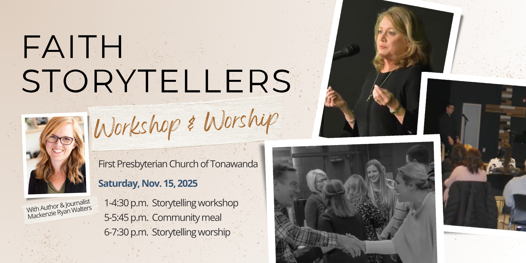 Faith Storytellers Workshop &amp; Storytelling Night in Tonawanda, New York