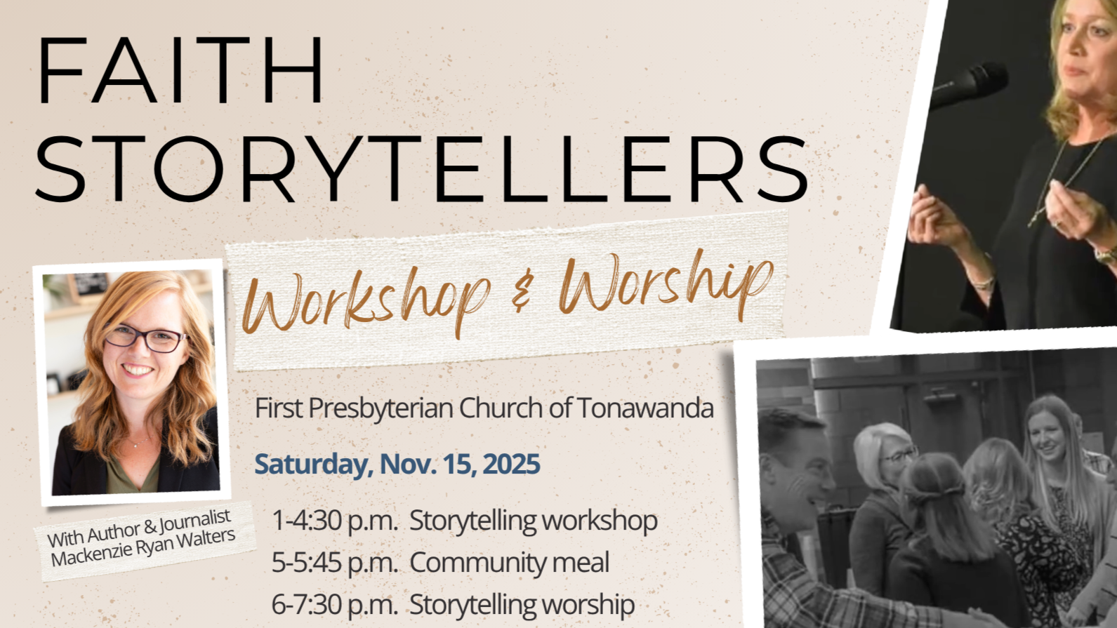 Faith Storytellers Workshop &amp; Storytelling Night in Tonawanda, New York