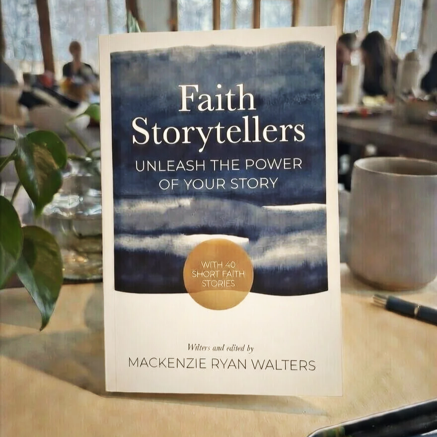 "Faith Storytellers" is the best book on writing your Christian testimony. A small group discusses Christian stories and testimonies behind the book, using it as a short stories and testimony writing guide.