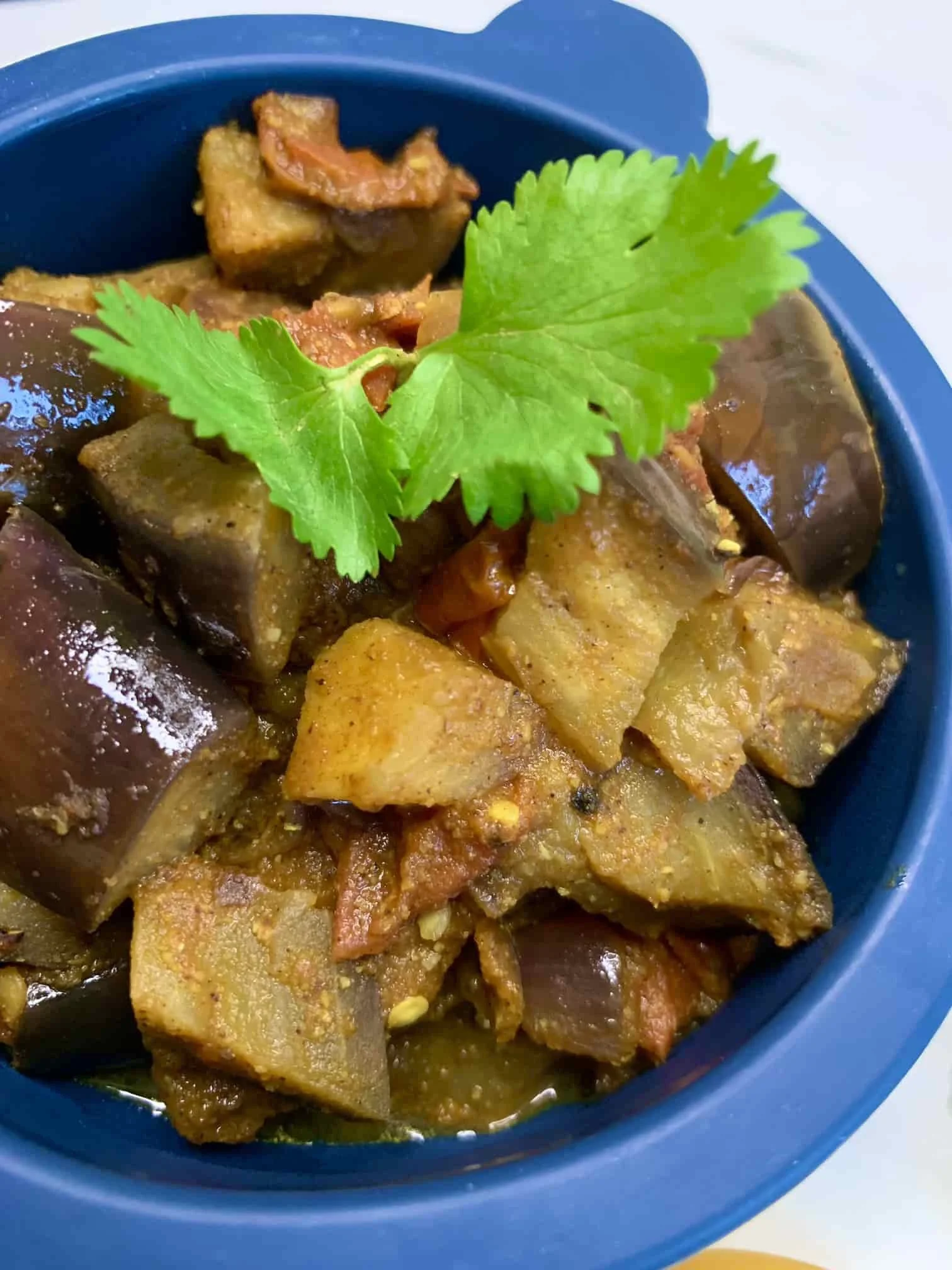 Aubergine Bhaji For Baby Led Weaning and Toddler